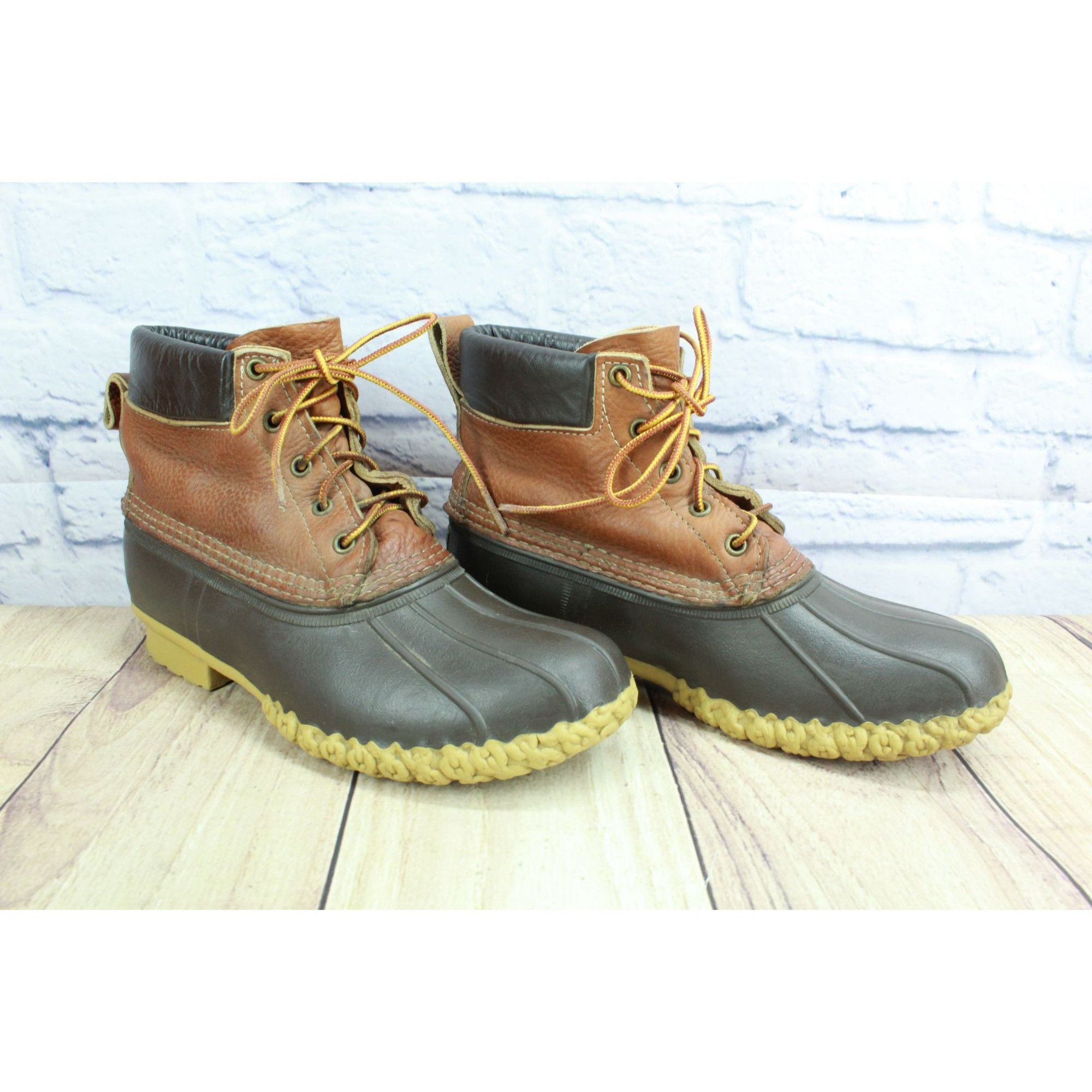 L.L. Bean LL Bean Brown Leather Waterproof Duck Boots Women's Size 9 Size US 9 / IT 39 - 3 Thumbnail
