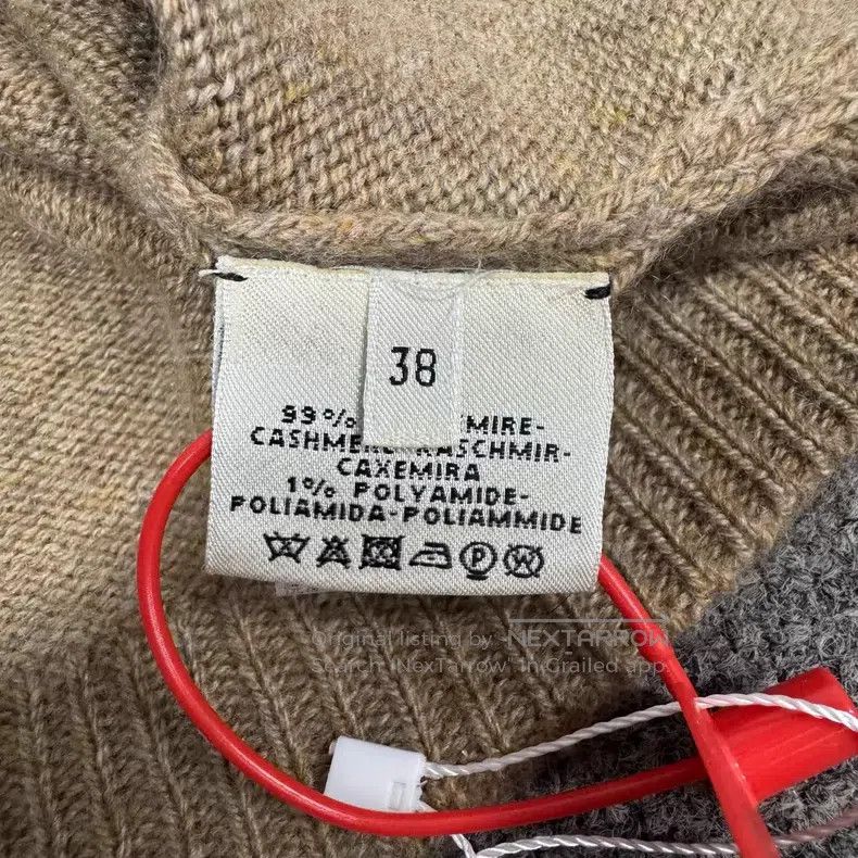 Hermes Hermes Camel and Light Blue Snowflake Crewneck Cashmere K Size XS / US 0-2 / IT 36-38 - 6 Thumbnail