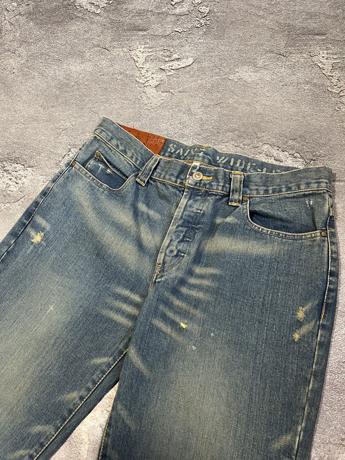 Allsaints Allsaints Big Logo Back Buckle Jeans Y2K Pants Size US 32 / EU 48 - 7 Thumbnail