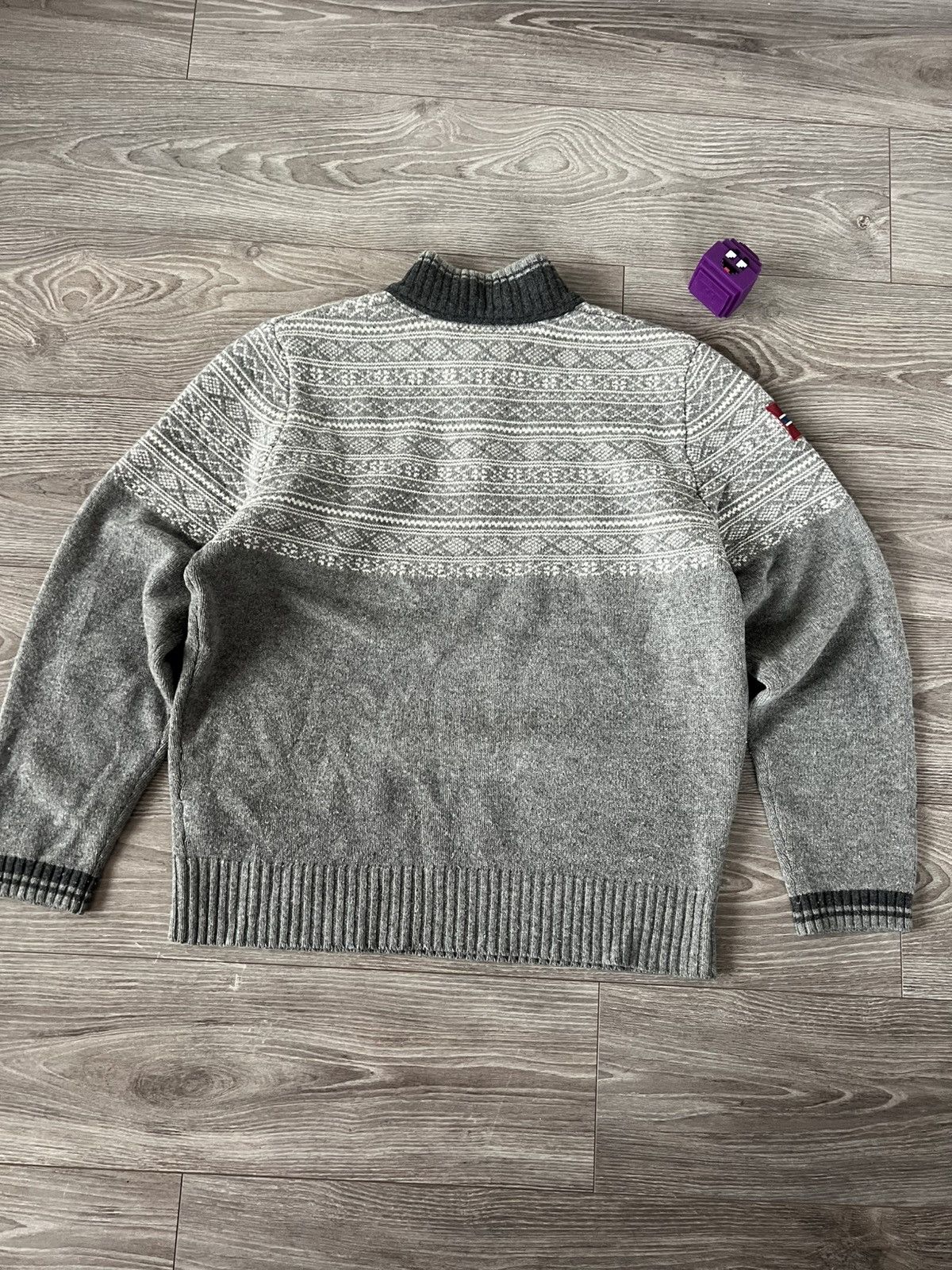 Napapijri Vintage Napapijri Laine Wool 100% Patch Logo Zip Sweater Size US XL / EU 56 / 4 - 12 Thumbnail