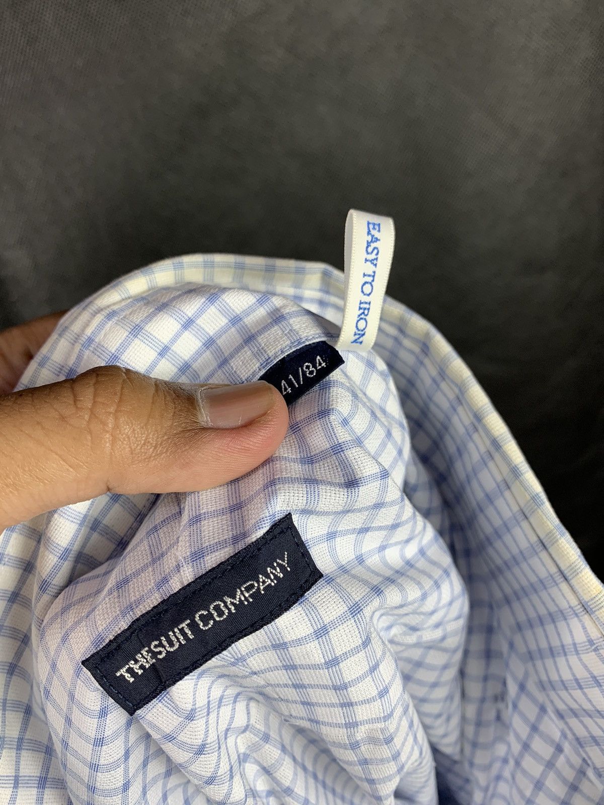 Designer Steals! The Suit Company Formal Plaid Checkered Button Shirt Size US L / EU 52-54 / 3 - 7 Thumbnail