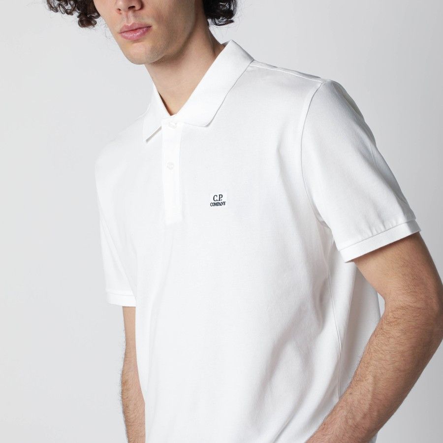 C.P. Company o1d2blof0226 Polo Shirt With Logo Patch In White Size US M / EU 48-50 / 2 - 4 Thumbnail