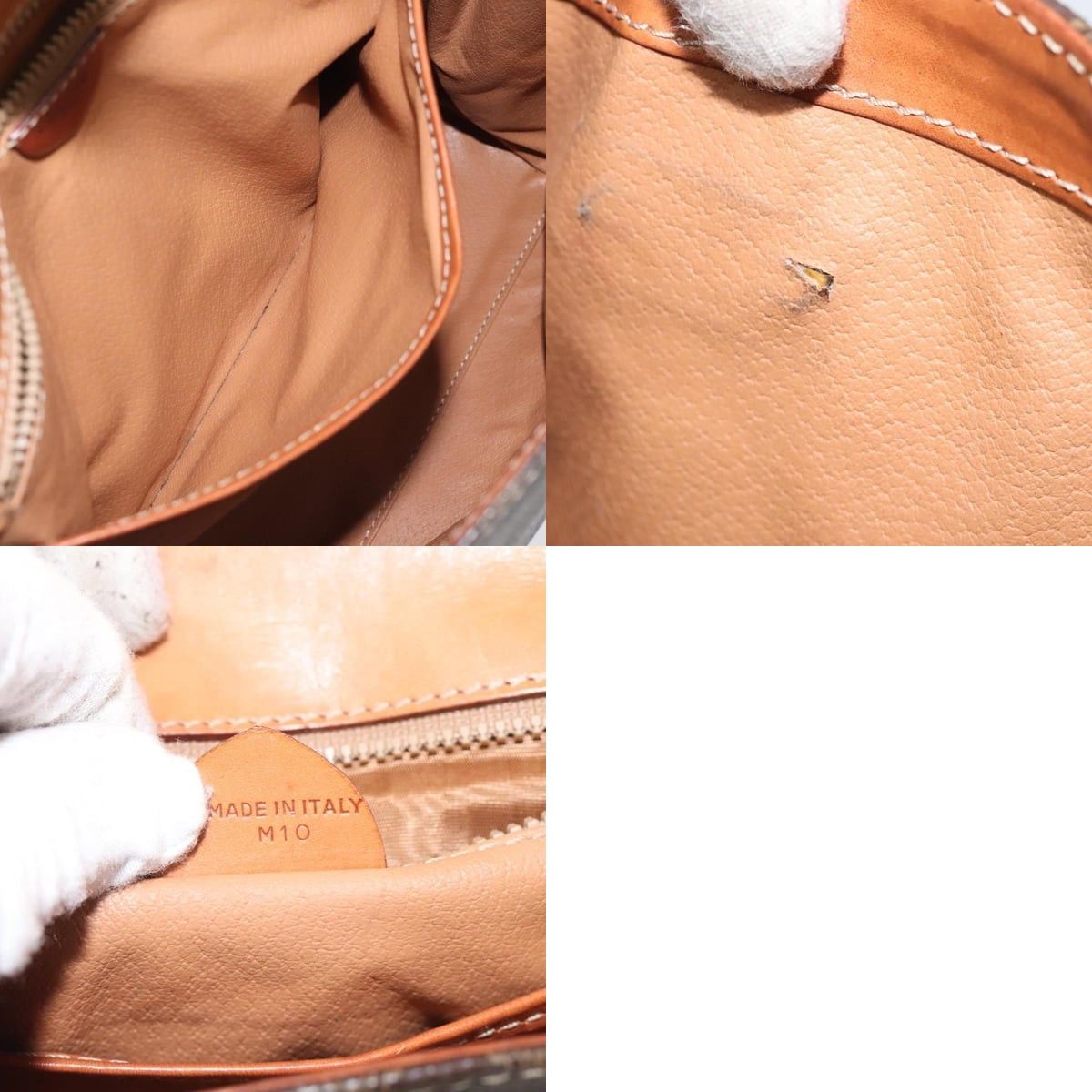 Celine CELINE Macadam Canvas Hand Bag Pvc Leather Brown Gold Size ONE SIZE - 13 Thumbnail