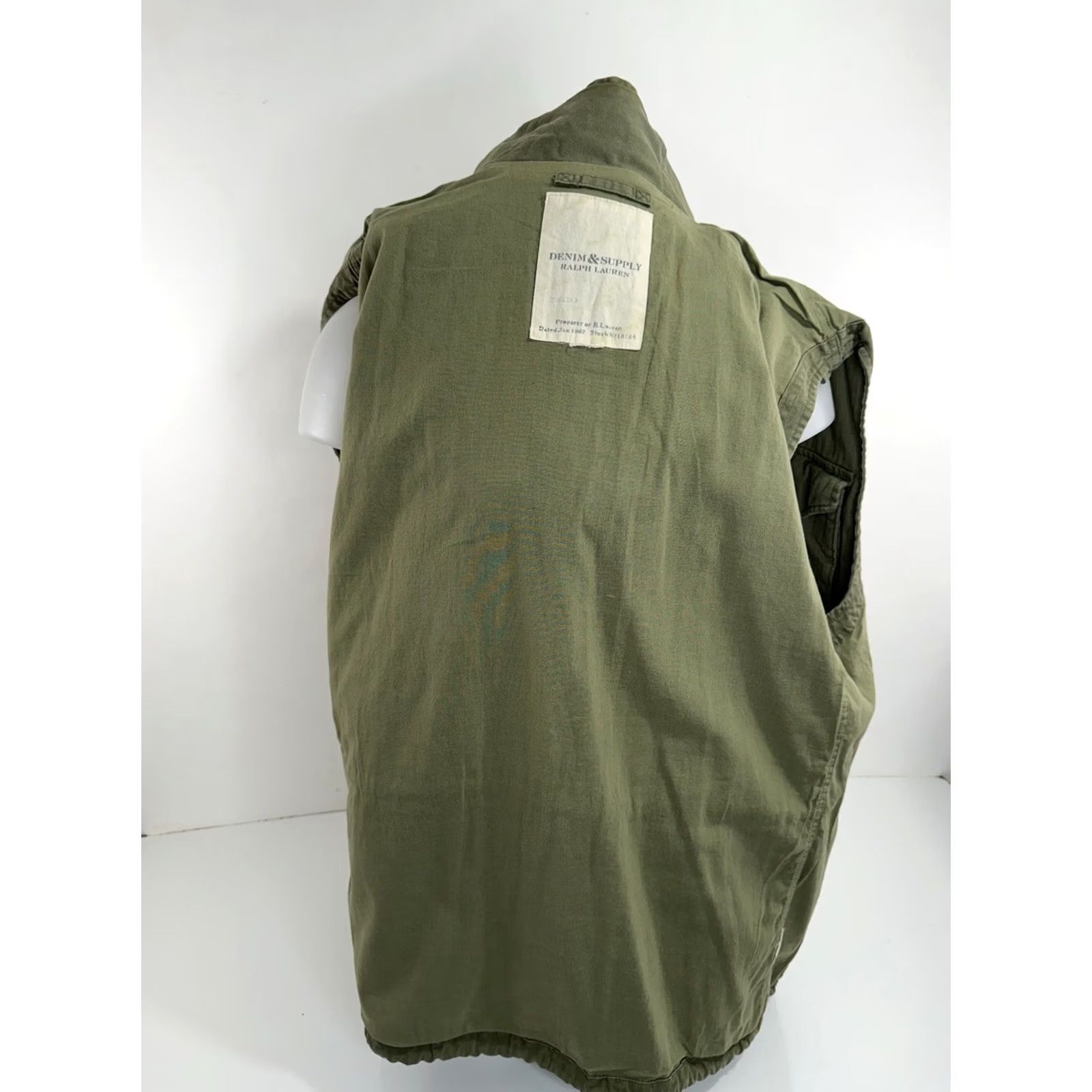 Ralph Lauren RALPH LAUREN Denim & Supply Military USA XL Distressed Hood Vest Shirt Men Green USA Military Distressed Hooded Vest XL Mens Size US XL / EU 56 / 4 - 5 Thumbnail