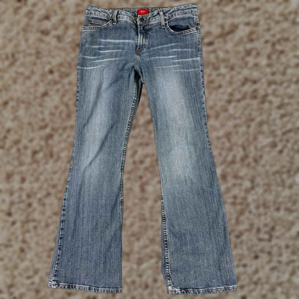 Mossimo Mossimo Jeans Women 13 Blue Denim Flared Mid Rise Cotton Blend 30x29 5-Pocket Size 34" / US 12 / IT 48 - 1 Thumbnail