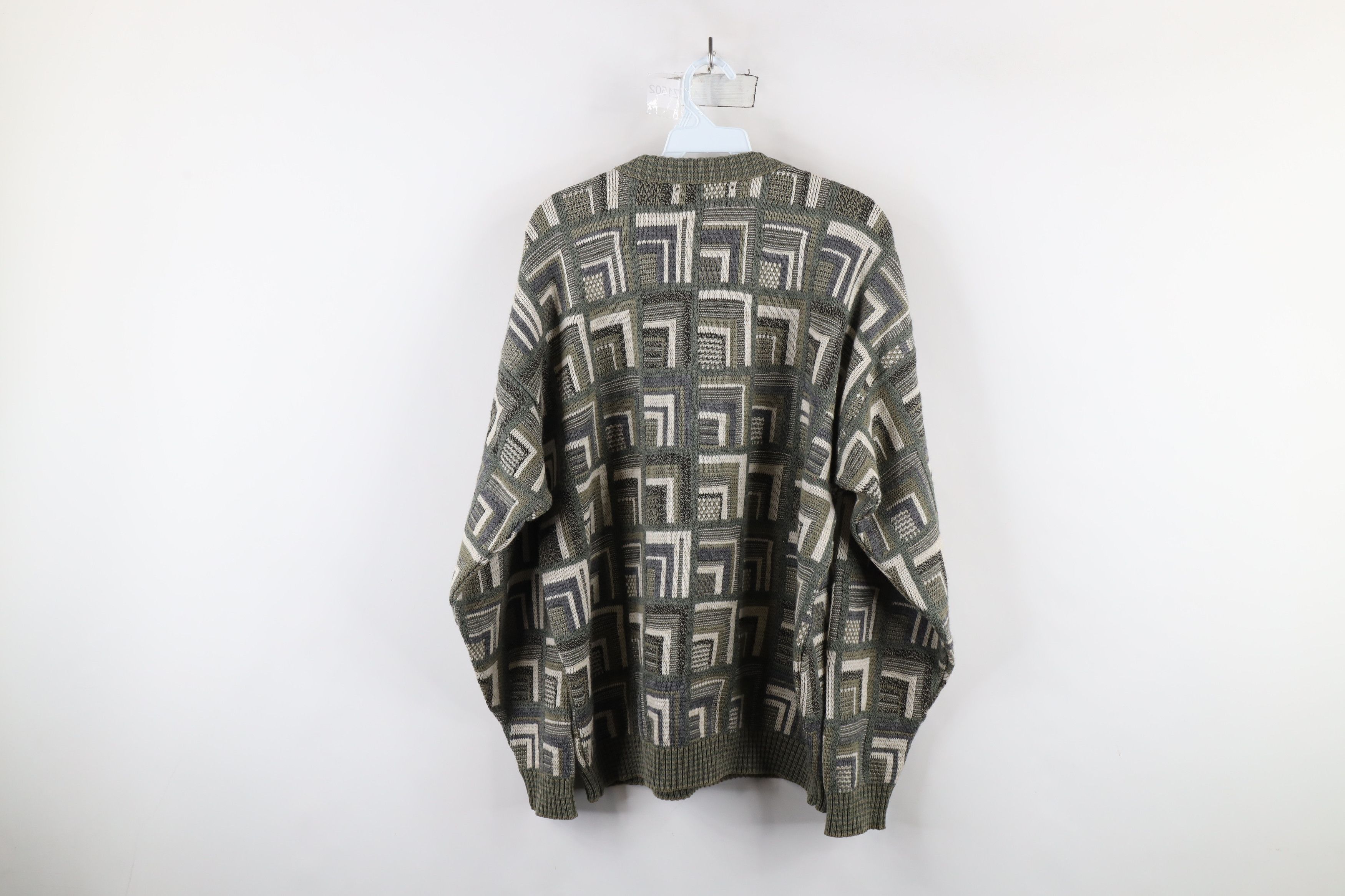 Vintage Vintage 90s Streetwear Trippy Knit Crewneck Sweater Acrylic Size US L / EU 52-54 / 3 - 7 Thumbnail