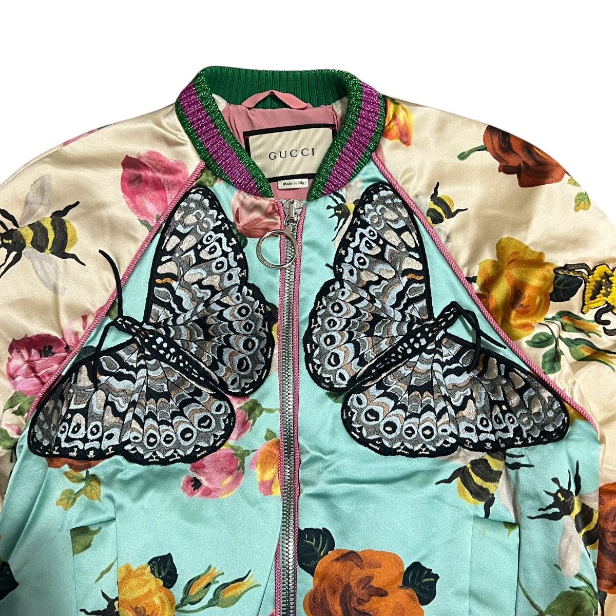 Gucci GUCCI 2017AW × Michele Garden Embroidered Bomber Jacket Size US XS / EU 42 / 0 - 2 Thumbnail