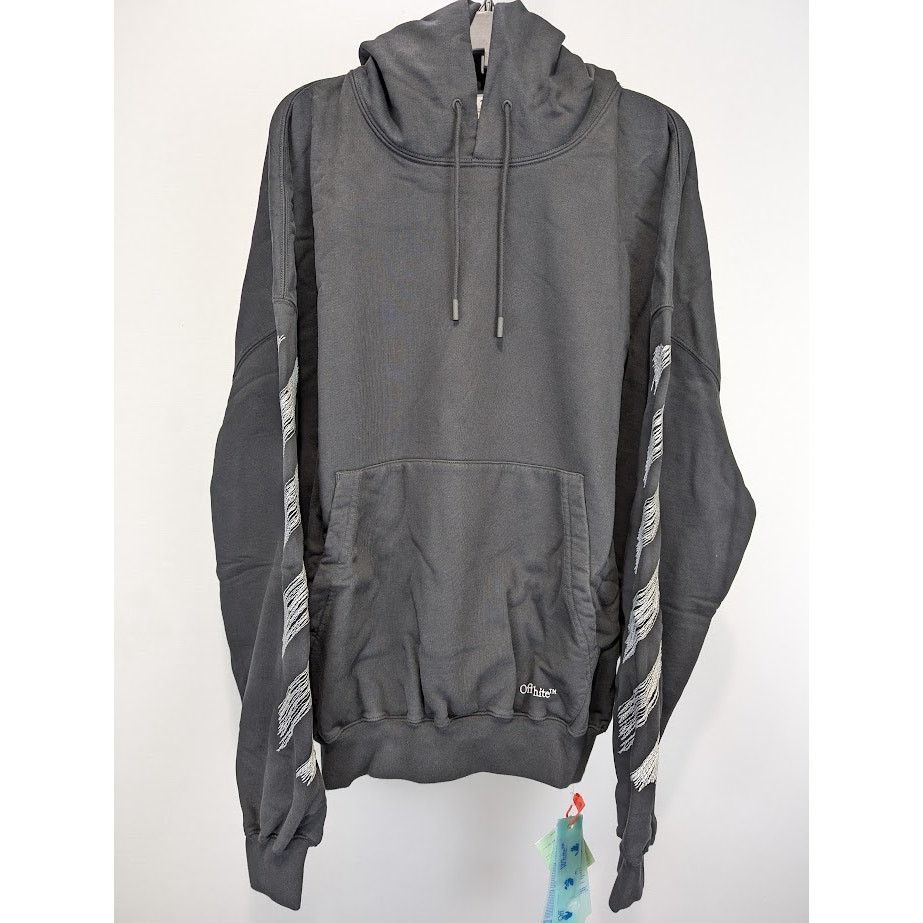 Off-White o1rshd1 Scribble Diag Boxy Hoodie in Black / White Size US XXL / EU 58 / 5 - 2 Thumbnail
