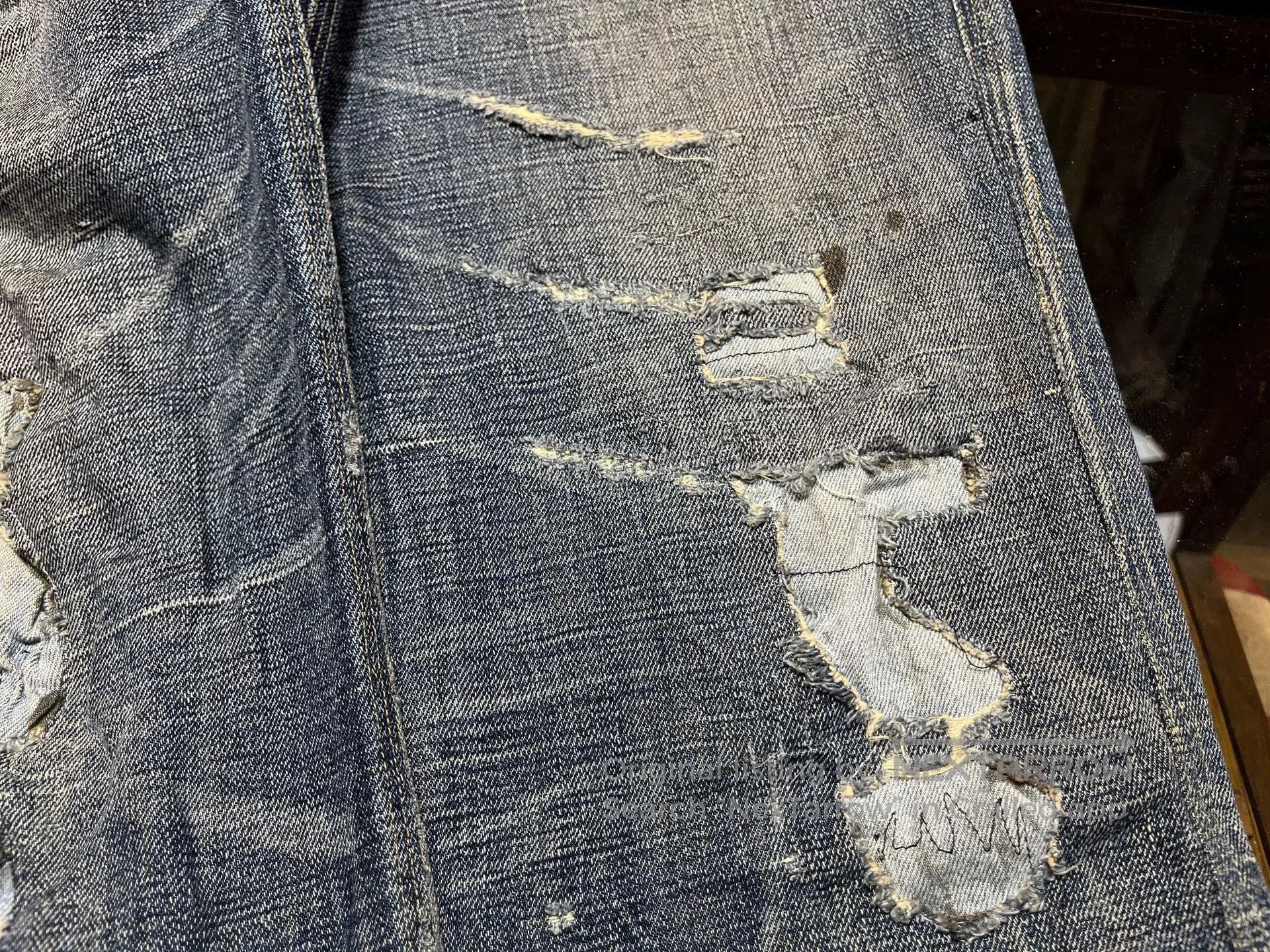 RRL Ralph Lauren distressed rrl patchwork denim jeans. Size US 30 / EU 46 - 9 Thumbnail