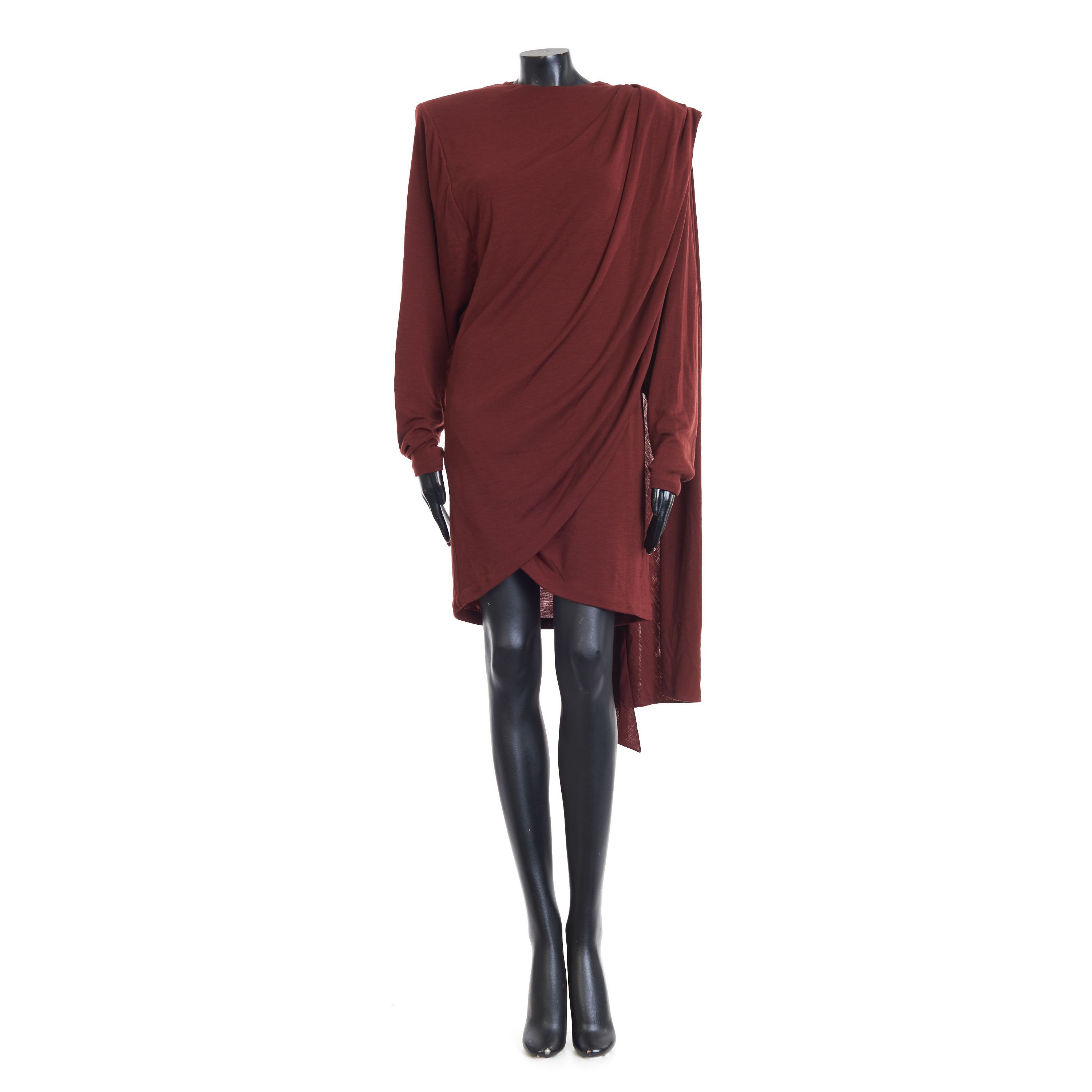 Saint Laurent Paris Draped Dress In Wool Jersey Size M / US 6-8 / IT 42-44 - 1 Thumbnail