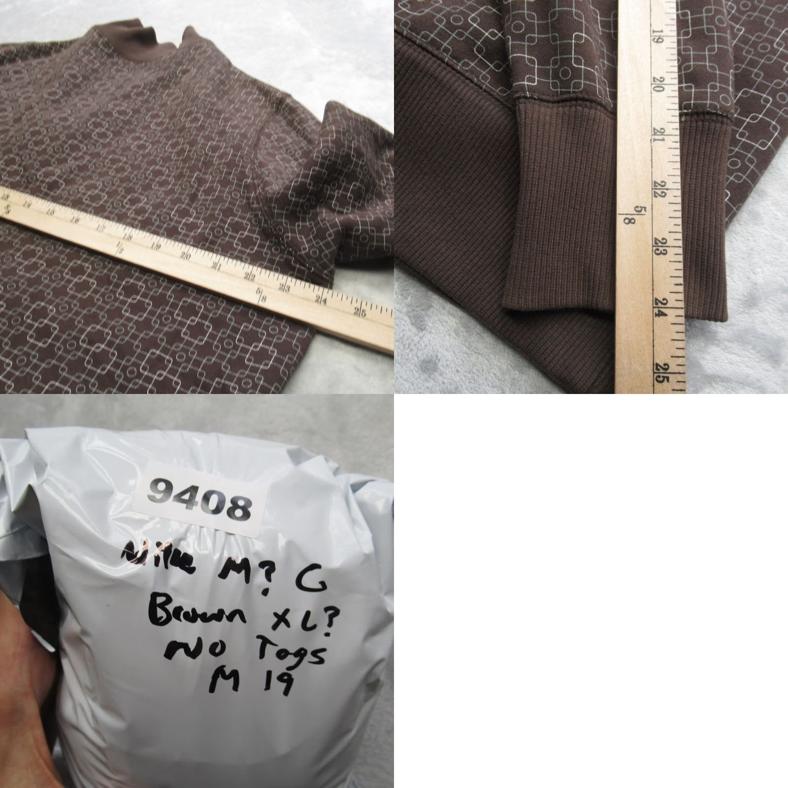 Nike VINTAGE Nike Jacket Women 2XL Brown Geometric Pocket Swoosh Fleece FullZip Size XXL / US 16-18 / IT 52-54 - 8 Thumbnail
