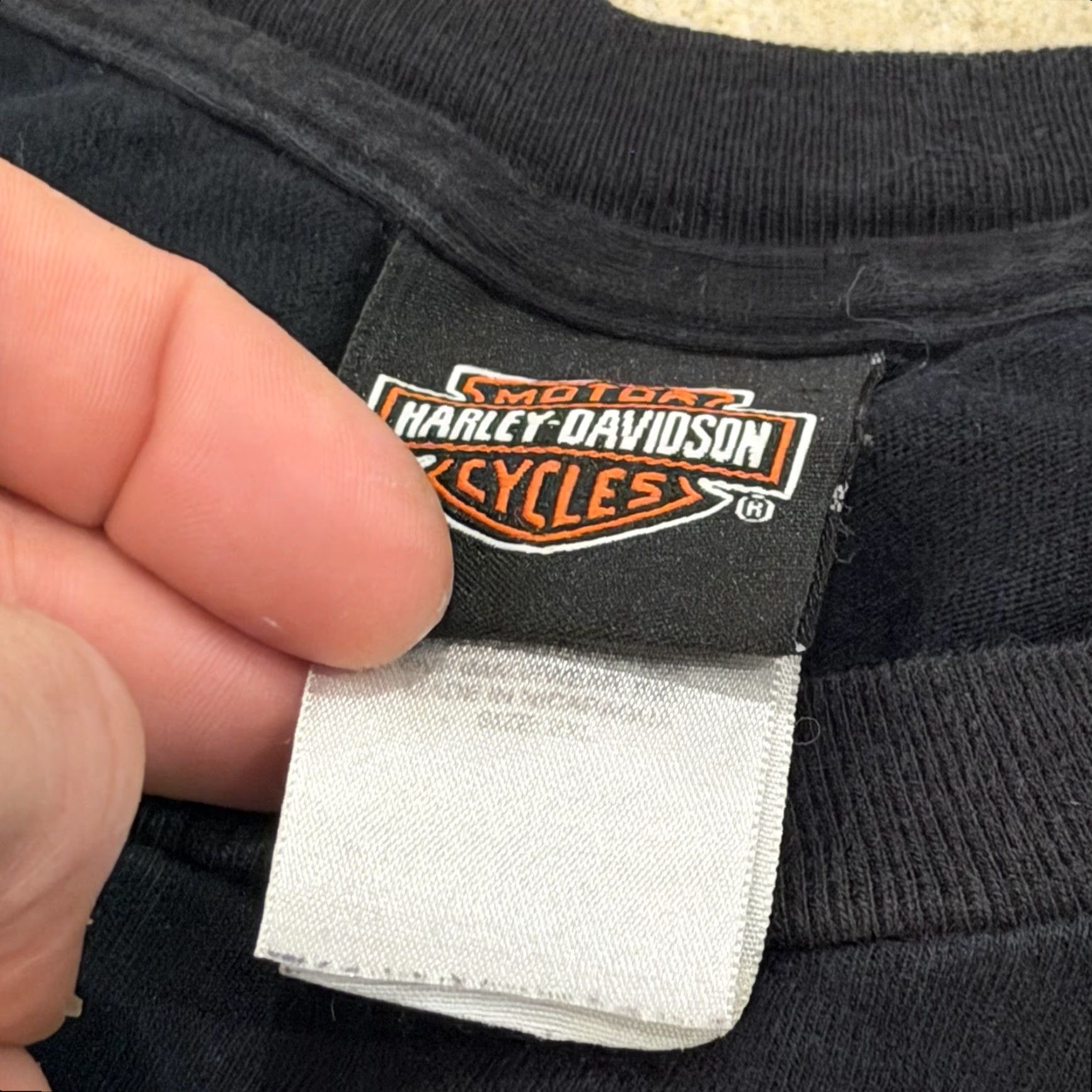 Harley Davidson Harley-Davidson Long Sleeve T-Shirt Mens XL Flames Sleeve Hits Black Detroit MI Size US XL / EU 56 / 4 - 3 Thumbnail