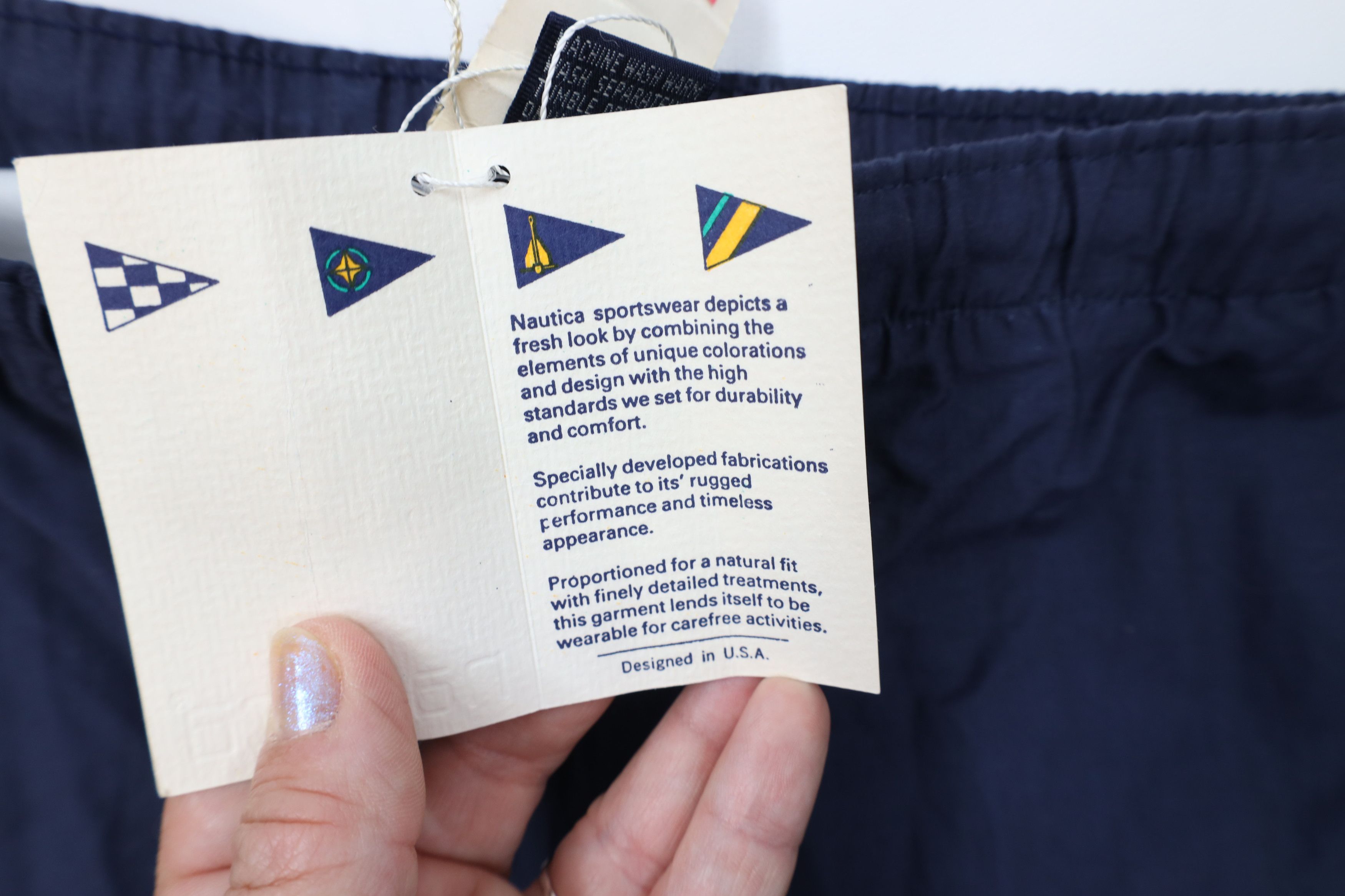 Nautica Deadstock Vintage 90s Nautica Lined Shorts Swim Trunks Size US 36 / EU 52 - 9 Thumbnail