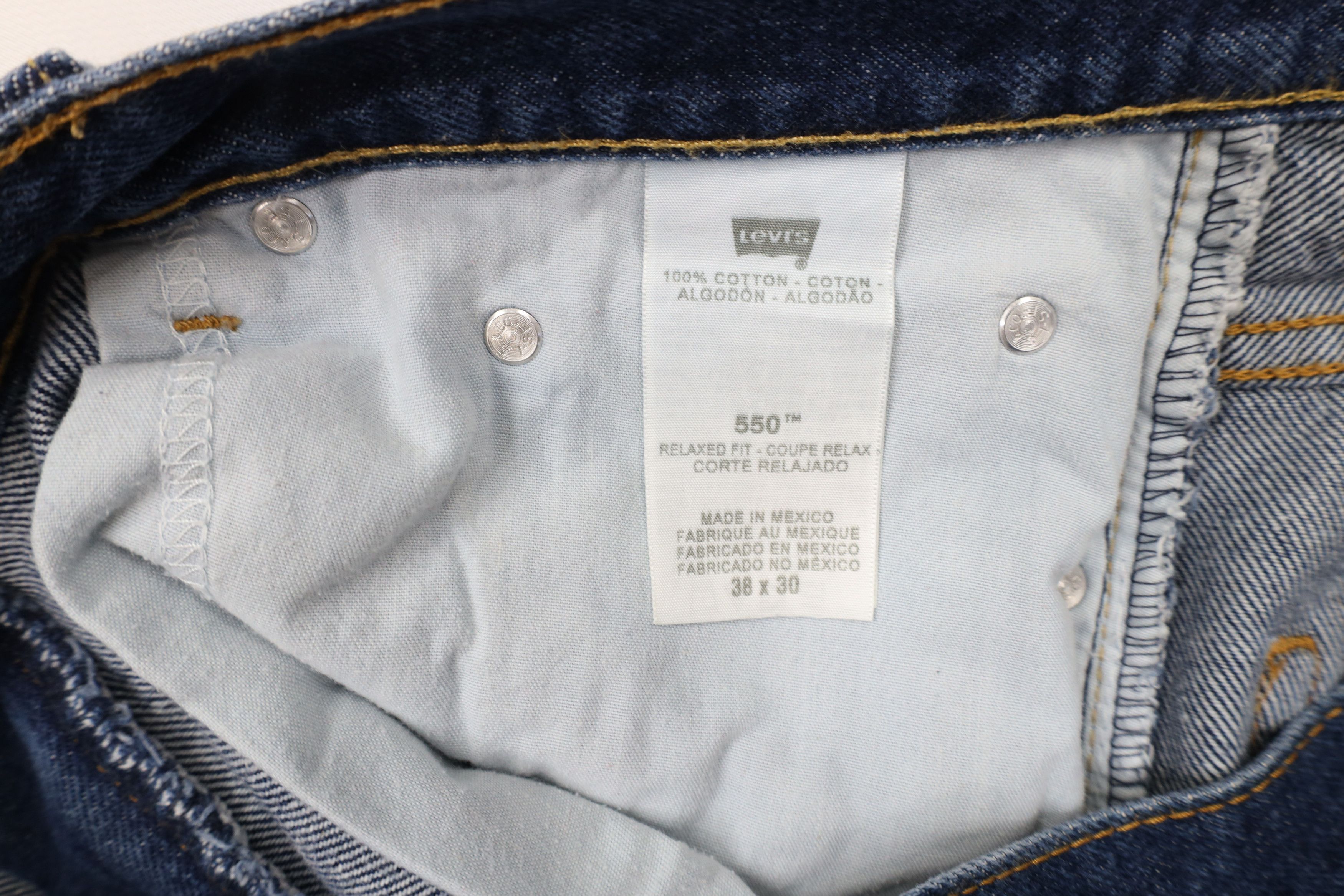 Levi's × Vintage Vintage Y2K Levis 550 Baggy Fit Denim Jeans Blue Cotton Size US 38 / EU 54 - 8 Thumbnail