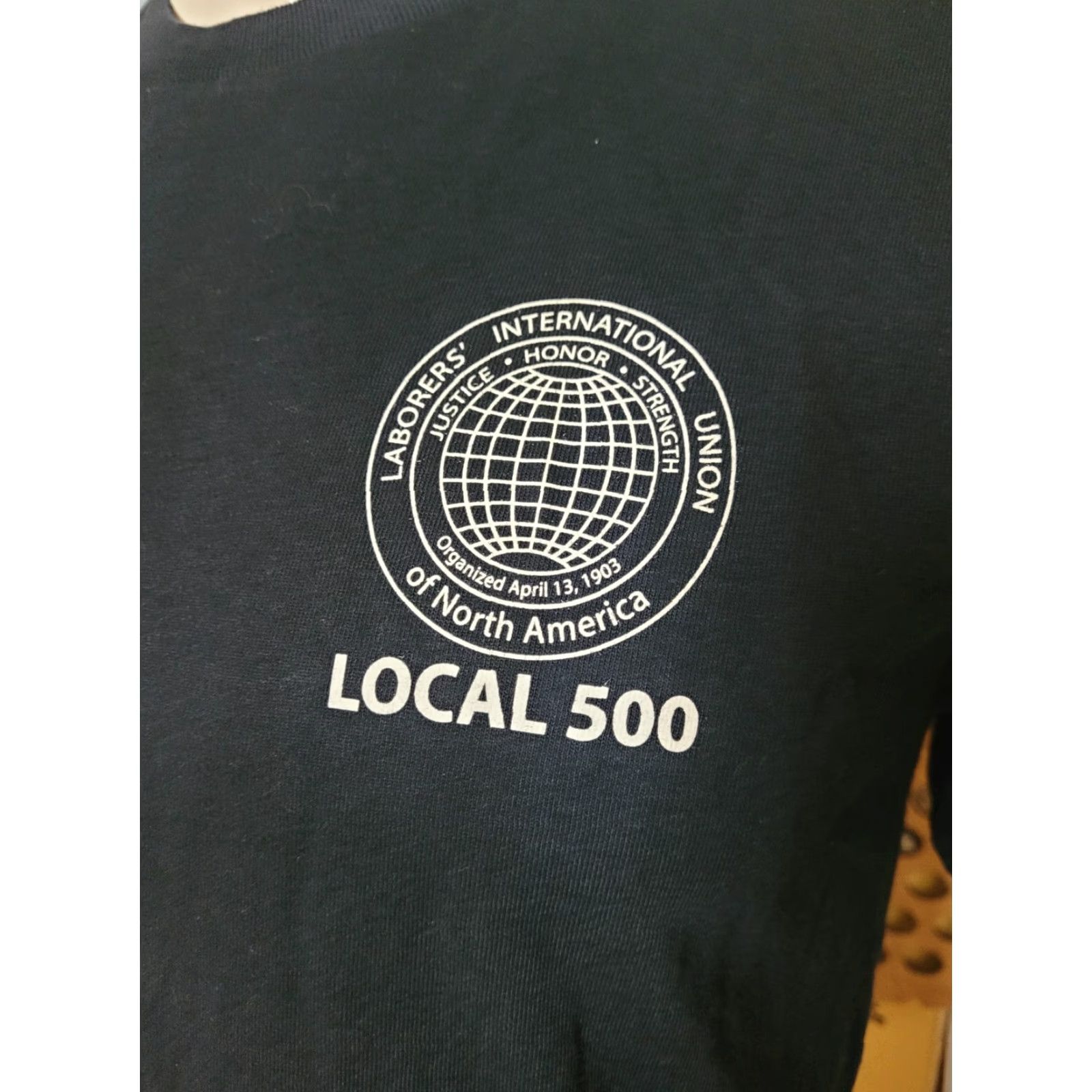 Vintage Laborers International Union Local 500 T Shirt Toledo OH Medium Construction USA Size US M / EU 48-50 / 2 - 3 Thumbnail