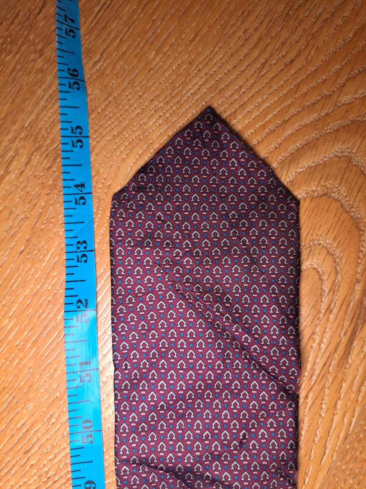 Pierre Balmain Pierre Balmain 100% Silk Tie Burgundy Handmade in Italy Size ONE SIZE - 5 Thumbnail