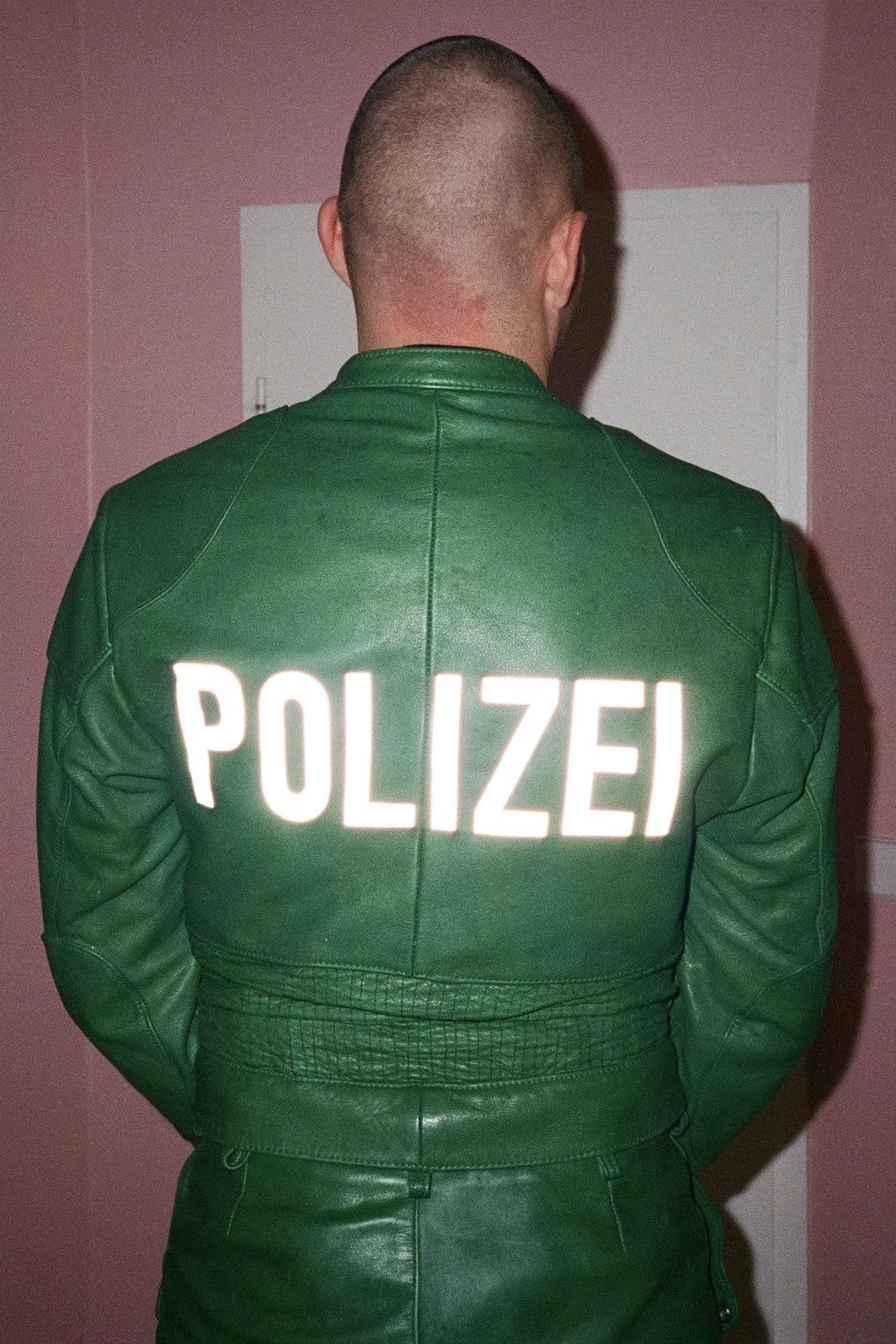 Other Vintage 1991 “Frogman” German POLIZEI Green Leather Uniform Size US L / EU 52-54 / 3 - 1 Thumbnail