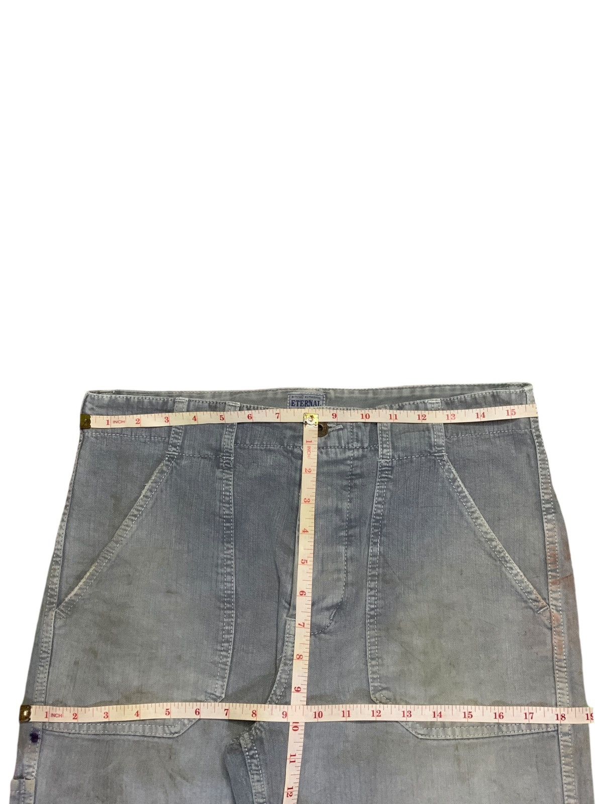 Eternal × Japanese Brand Vintage Japan Eternal Mud Wash Buckle Baggy Carpenter Jeans Size US 32 / EU 48 - 12 Thumbnail