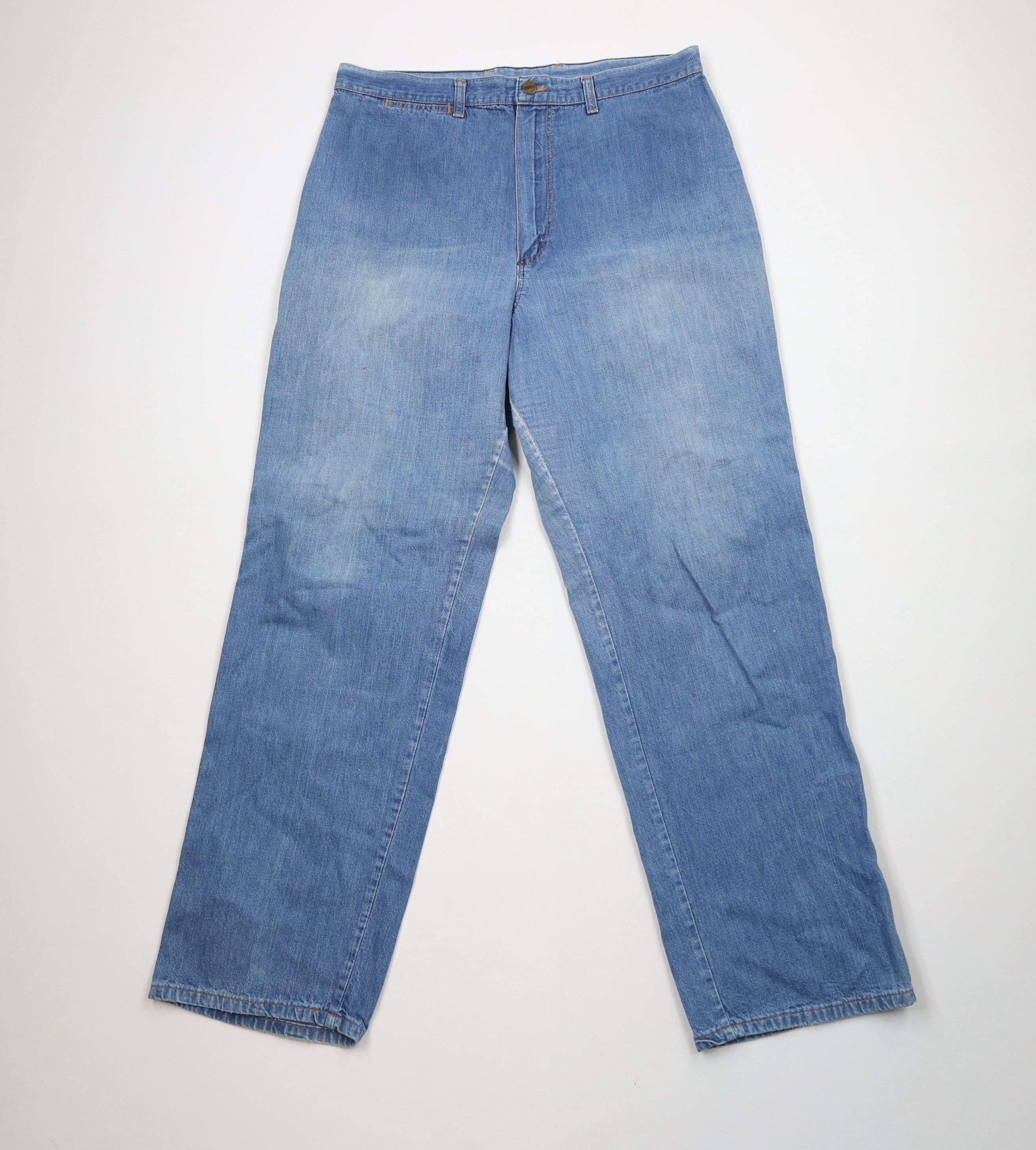 Vintage Vintage 70s Streetwear Relaxed Wide Leg Denim Jeans USA Size 42" / US 20 - 1 Thumbnail