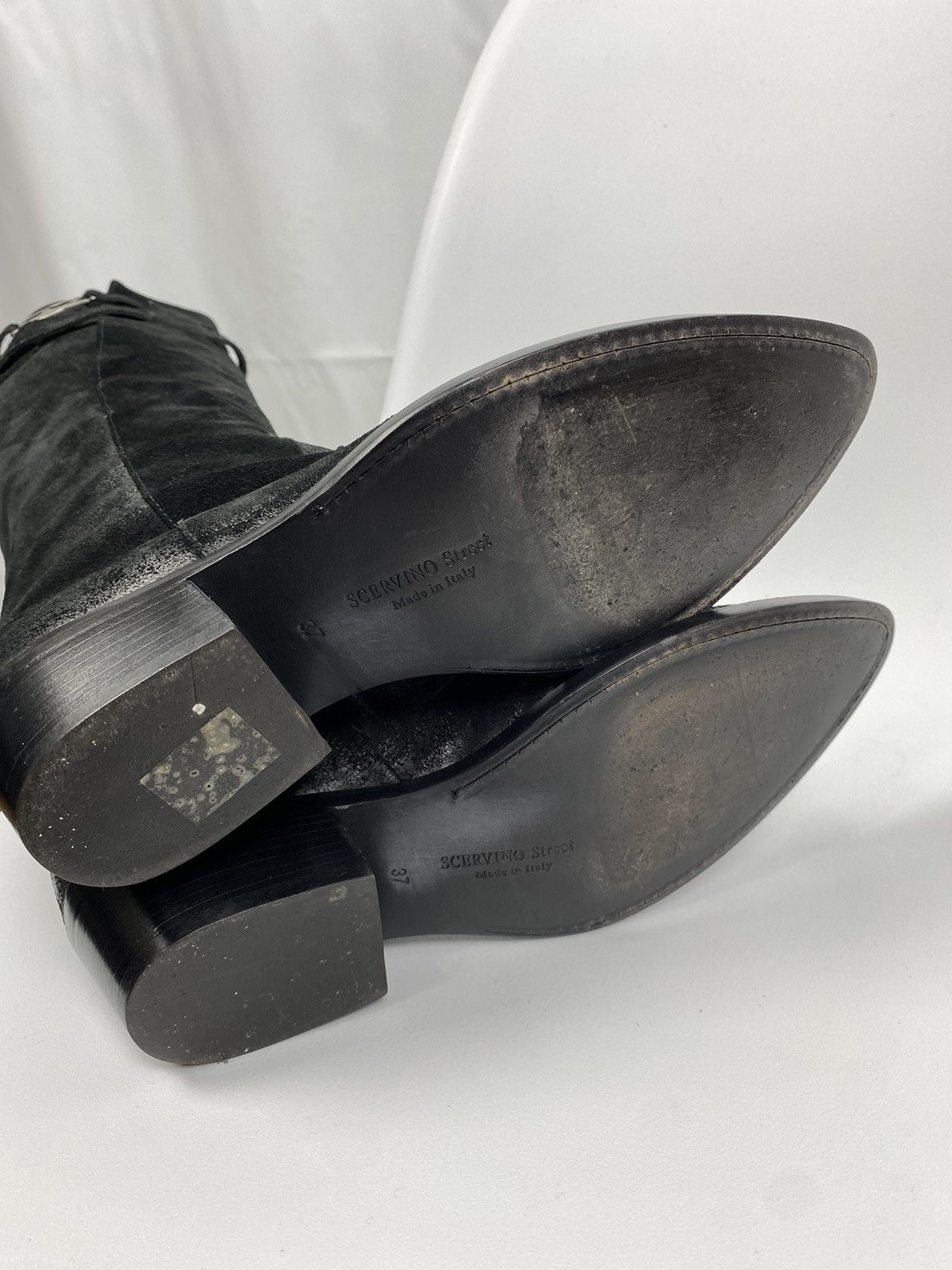 Other Scervino Street Waxed Suede High Heel Boots size 37 Size US 7 / IT 37 - 9 Thumbnail