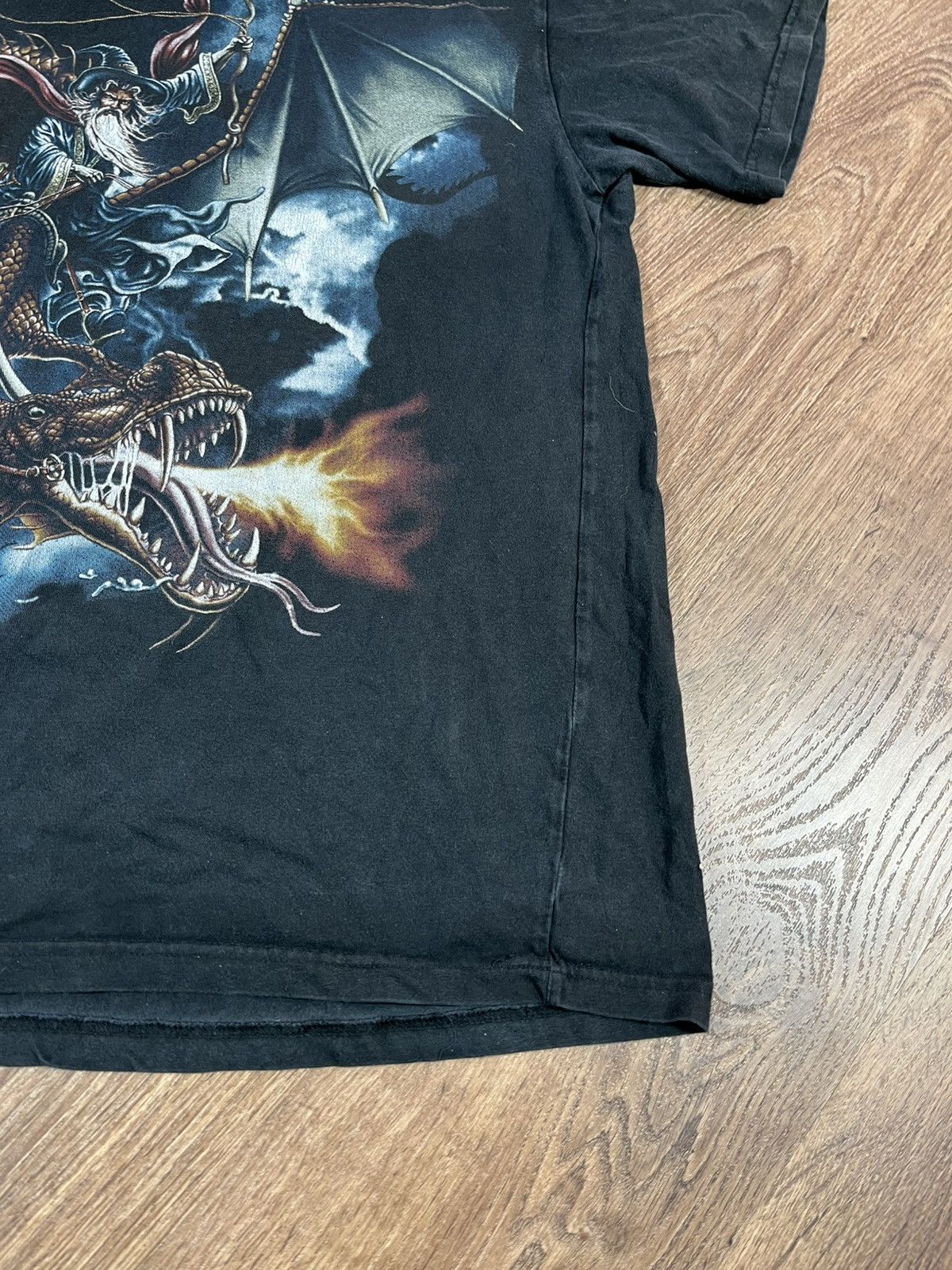 Other Vintage 90s Other Worlds Wizard Dragon T Shirt Size US XL / EU 56 / 4 - 7 Thumbnail