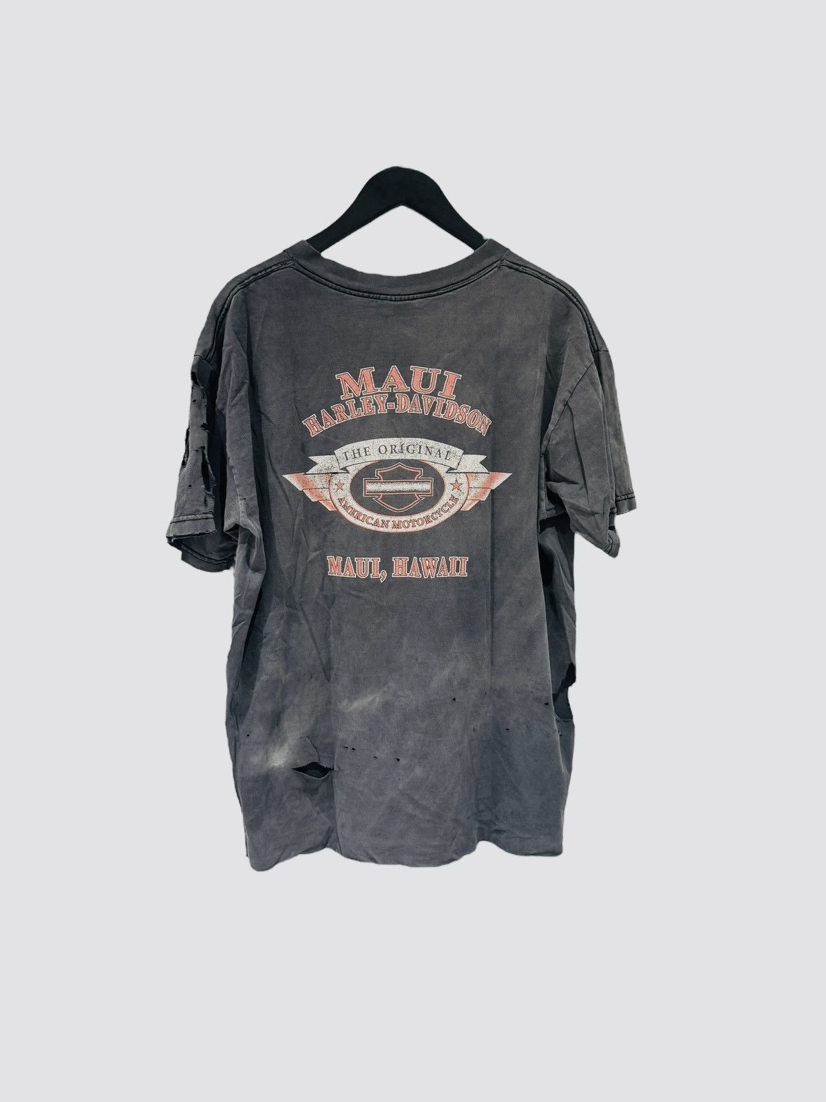Harley Davidson Thrashed & Faded Vintage Harley Davidson Tee Size US XL / EU 56 / 4 - 3 Thumbnail