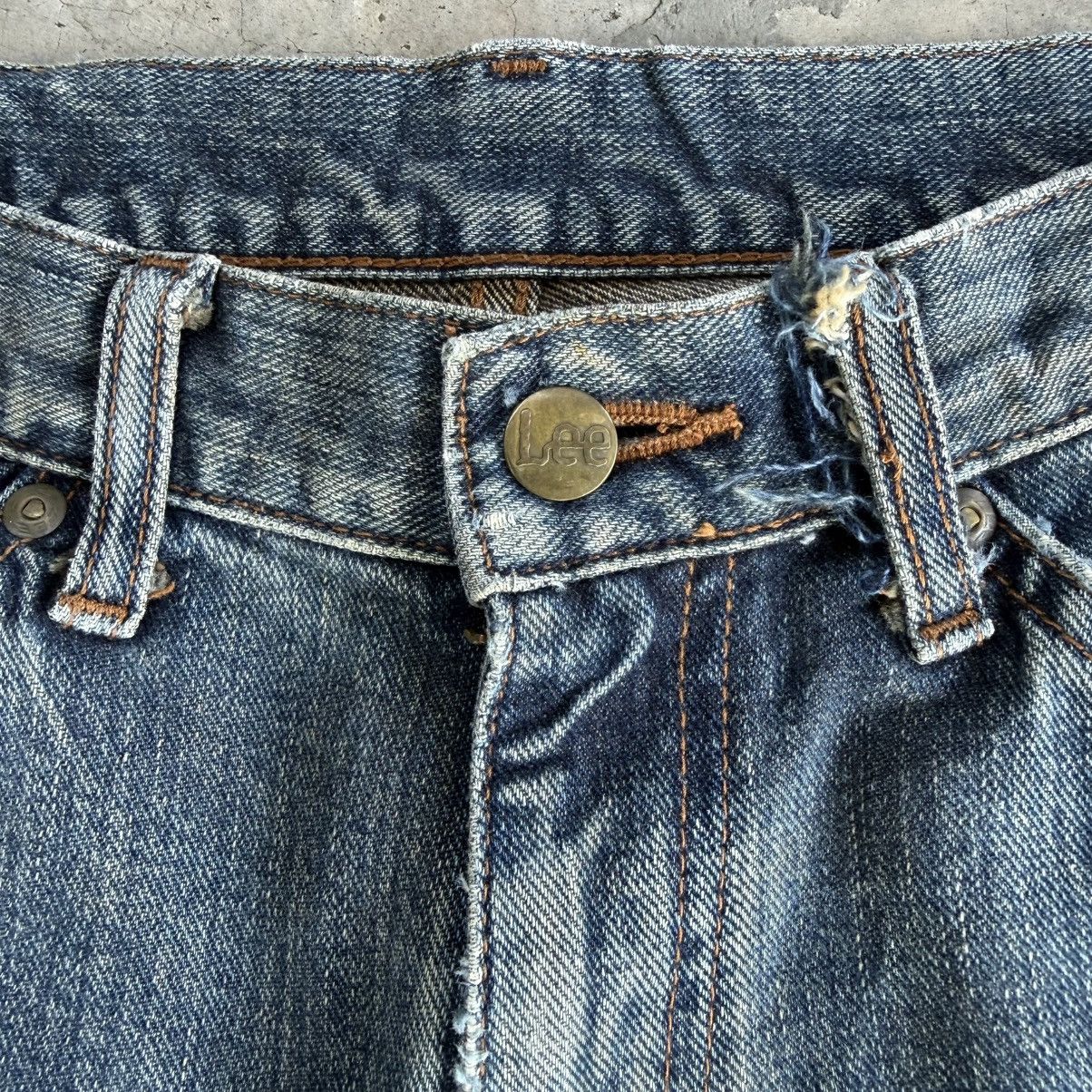 Lee W30x29.5 Vintage Lee Flare Faded Ripped Denim Jean Pants Size US 31 - 7 Thumbnail