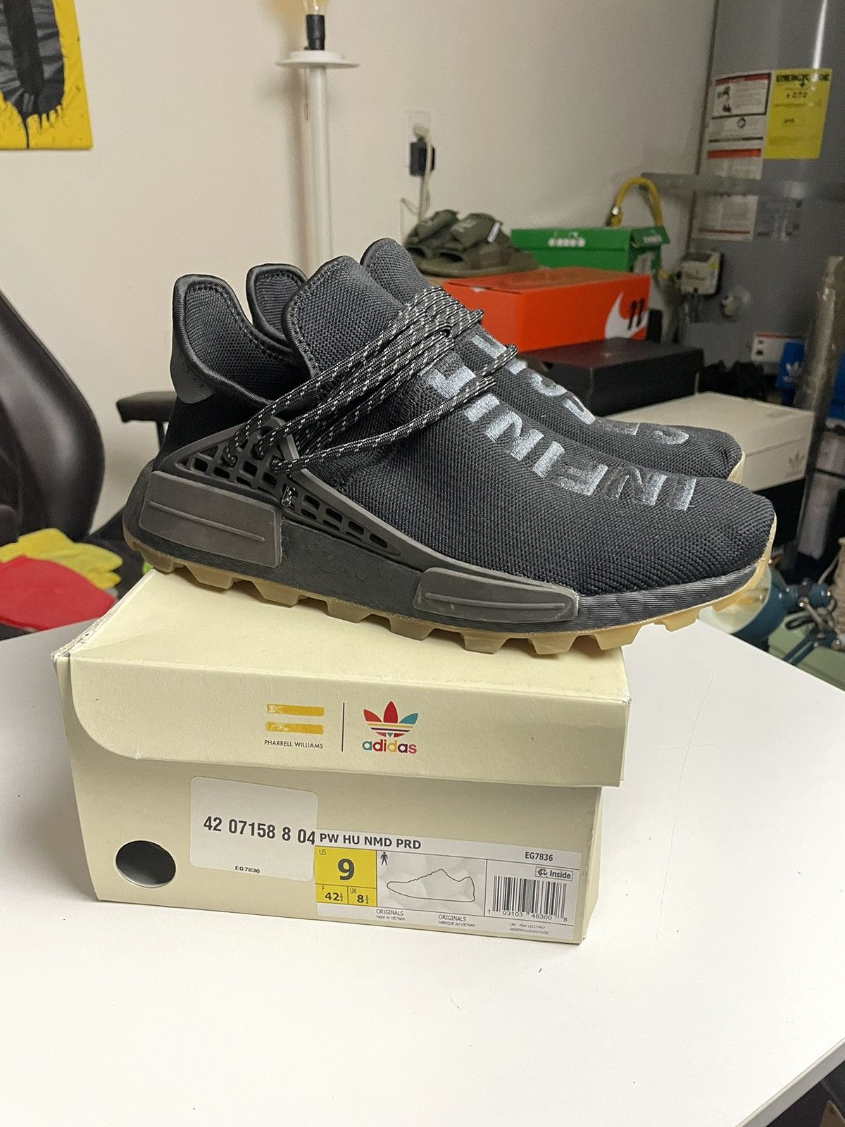Adidas Adidas Hu NMD Black Gum Trail | Grailed