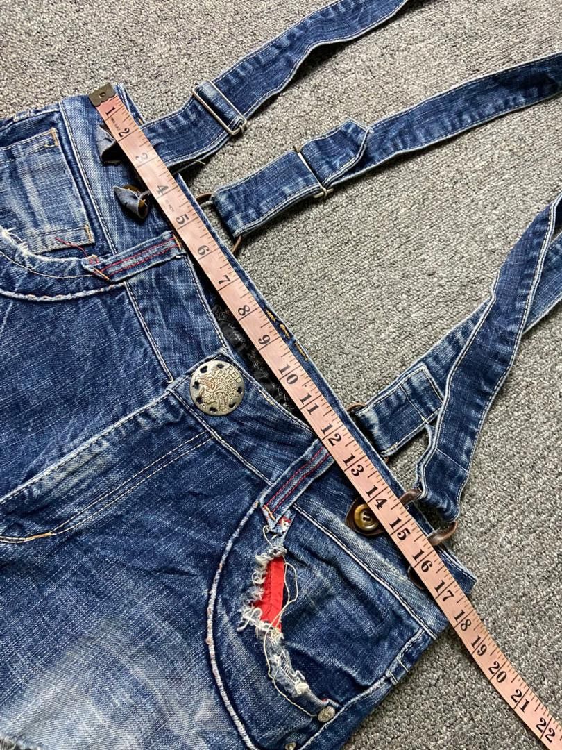 Japanese Brand Vintage Red Pepper Distressed Ripped Jeans Overalls (184) Size US 35 - 13 Thumbnail