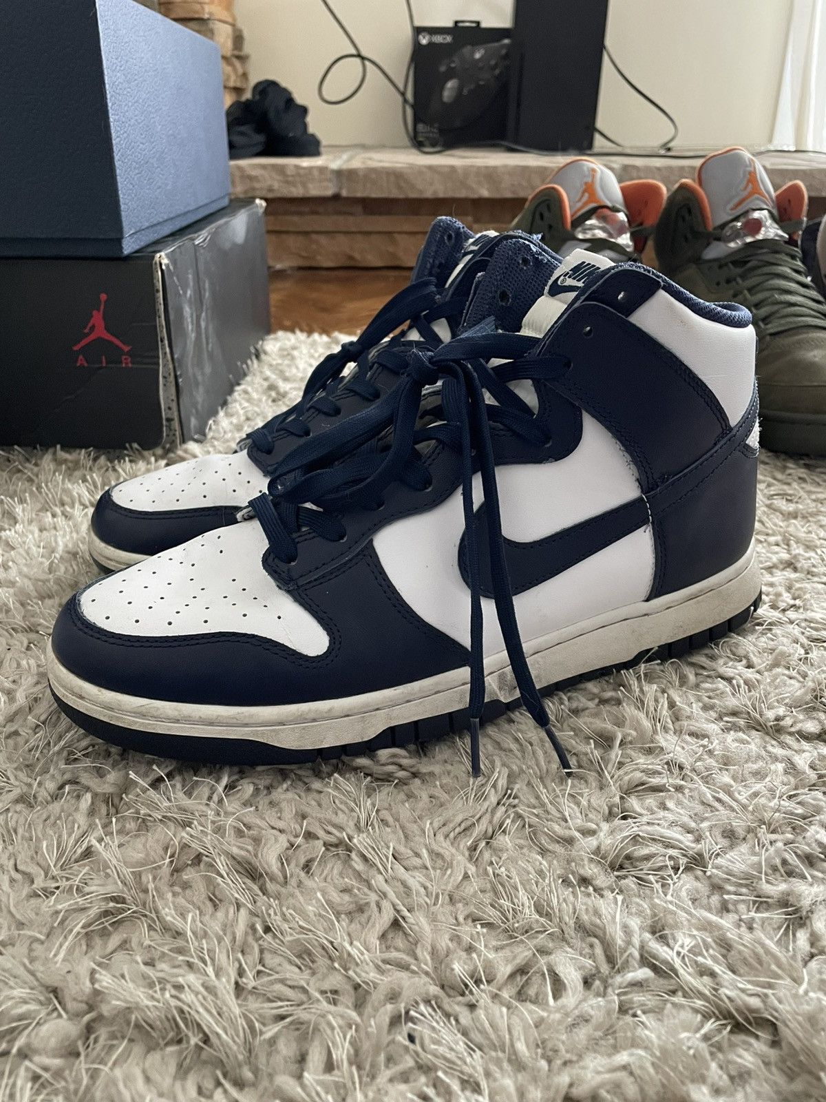 Nike Nike Dunk High Midnight Navy Size US 10 / EU 43 - 1 Thumbnail
