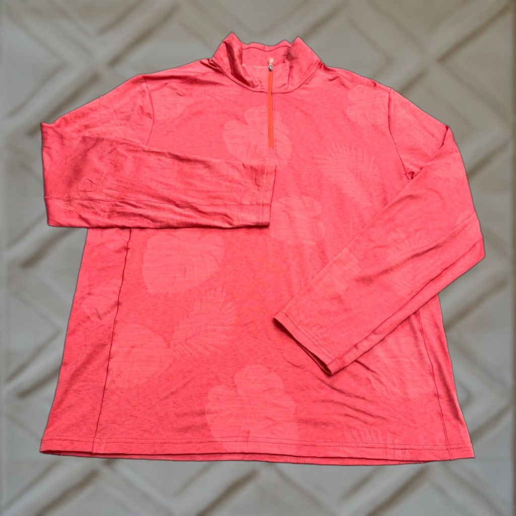 Tommy Bahama Tommy Bahama Islandzone Jacket Mens Medium Coral 1/4 Zip Pullover Golf Modern Athleisure Outdoor Sports Shirt Size US M / EU 48-50 / 2 - 1 Thumbnail