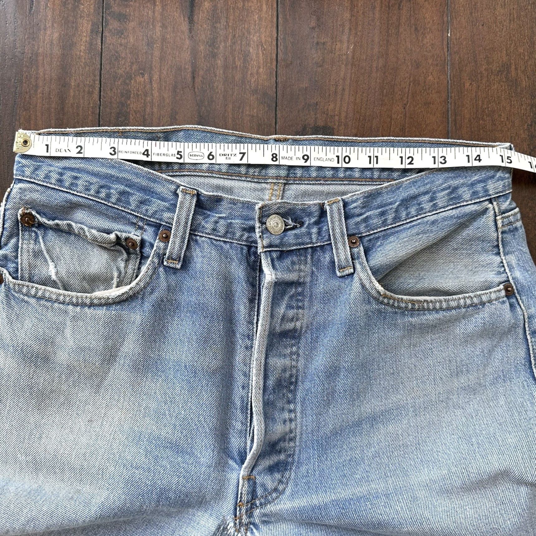 Levi's VINTAGE Levi's 501 XX Jeans 31x26 Blue Distressed 70s 80s USA Mens Size US 31 - 4 Thumbnail