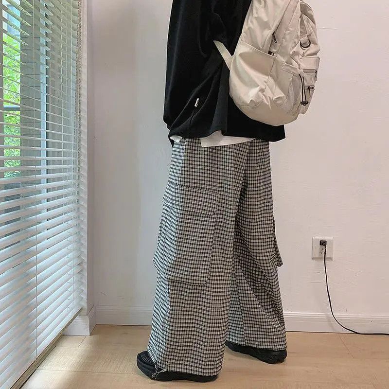 Japanese Brand × Jean Japanese Style Baggy Plaid Pants Size US 30 / EU 46 - 2 Thumbnail