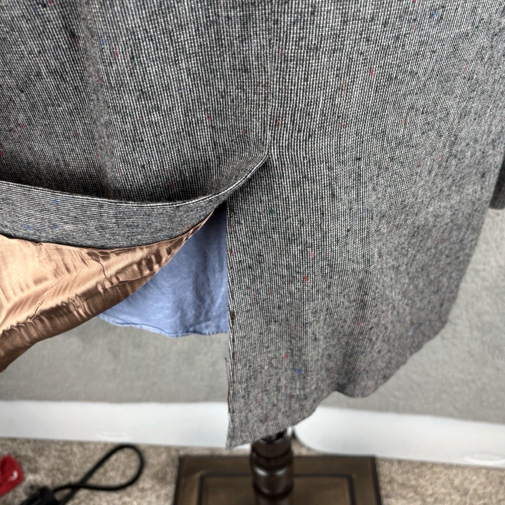 YOKE VINTAGE Circle S Mens Western Blazer 44L Gray Tweed Rockabilly Cowboy Jacket Size 44R - 7 Thumbnail