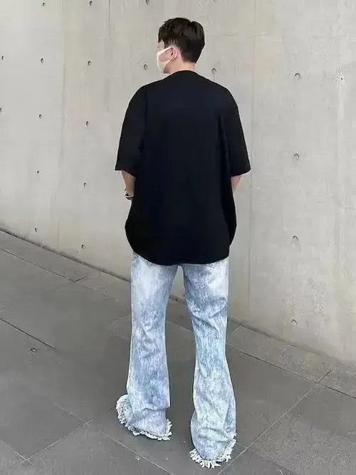 VIBE Opium Blue Distressed Jeans, Utility Jeans, Flared Jeans Size US 30 / EU 46 - 8 Thumbnail