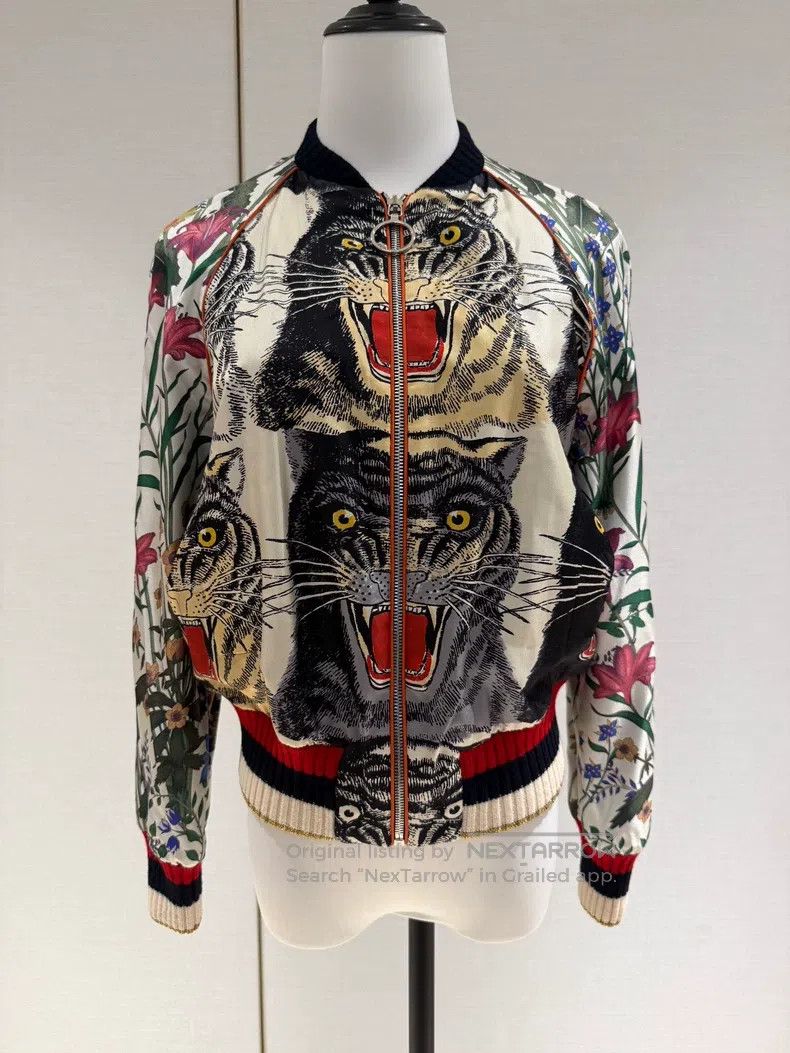Gucci Gucci Silk baseball uniform jacket Size S / US 4 / IT 40 - 1 Thumbnail