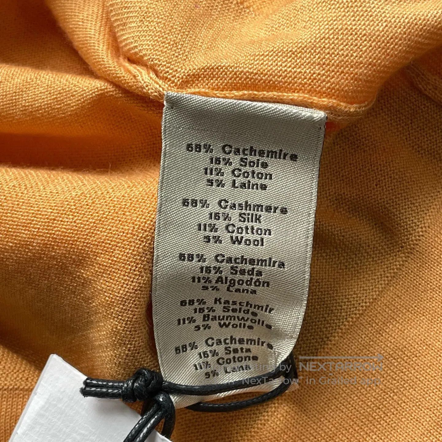 Hermes Hermes Warm orange wavy pattern high-neck mid-sleeve sweat Size S / US 4 / IT 40 - 4 Thumbnail