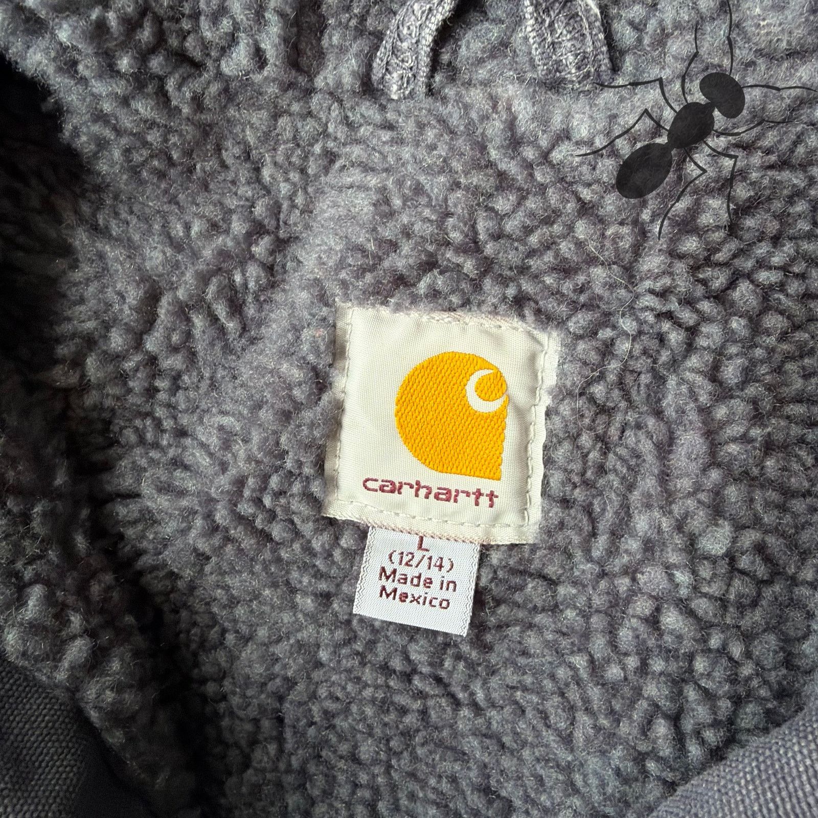 Carhartt × Vintage Carhartt WOMENS purple Sherpa hooded work wear jacket Size US L / EU 52-54 / 3 - 7 Thumbnail