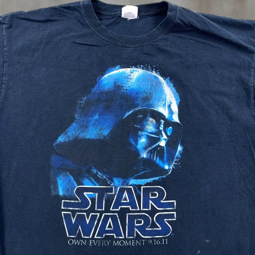 Fruit Of The Loom VINTAGE Star Wars Shirt Men XL Black Darth Vader Y2K Movie Promo Faded Skate Size US XL / EU 56 / 4 - 1 Thumbnail