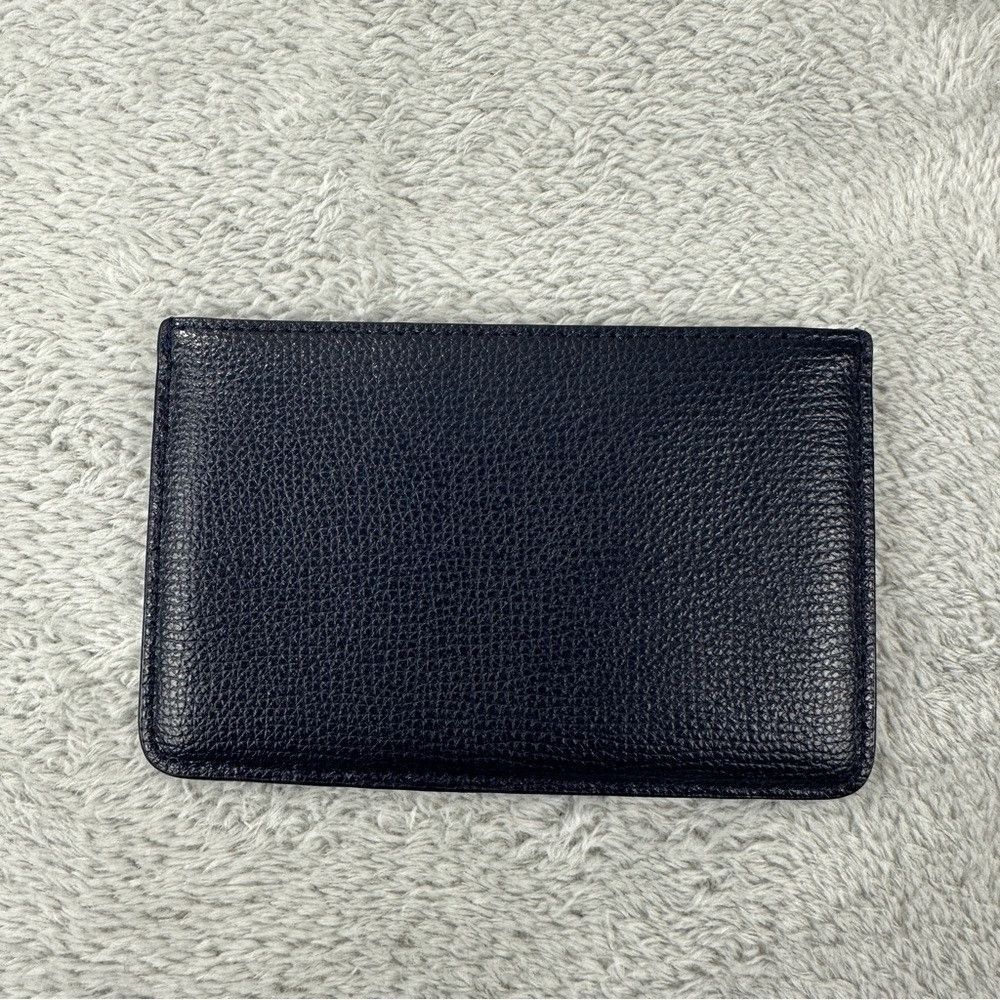 Tory Burch Tory Burch Kira Slim Card Case (Black/Blue) Wallet with Emb Size ONE SIZE - 8 Thumbnail