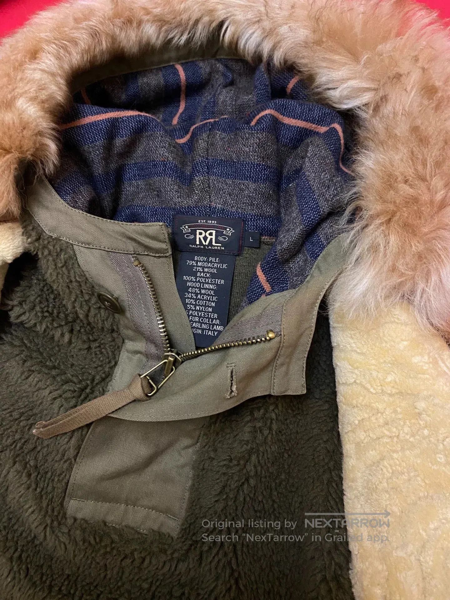 RRL Ralph Lauren double rl rrl m43 pile hood jacket parka. Size US L / EU 52-54 / 3 - 5 Thumbnail