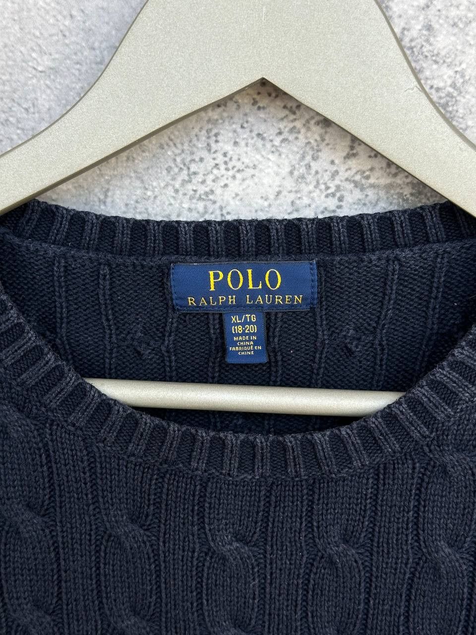 Polo Ralph Lauren Polo Ralph Lauren Cable Knit Sweater Navy Jumper Crew Neck Size XL / US 12-14 / IT 48-50 - 9 Thumbnail