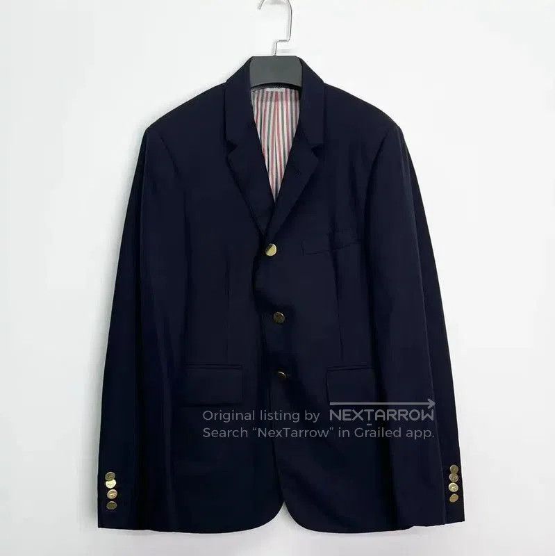 Thom Browne Thom Browne Men's Navy Wool Blazer . Size US S / EU 44-46 / 1 - 1 Thumbnail