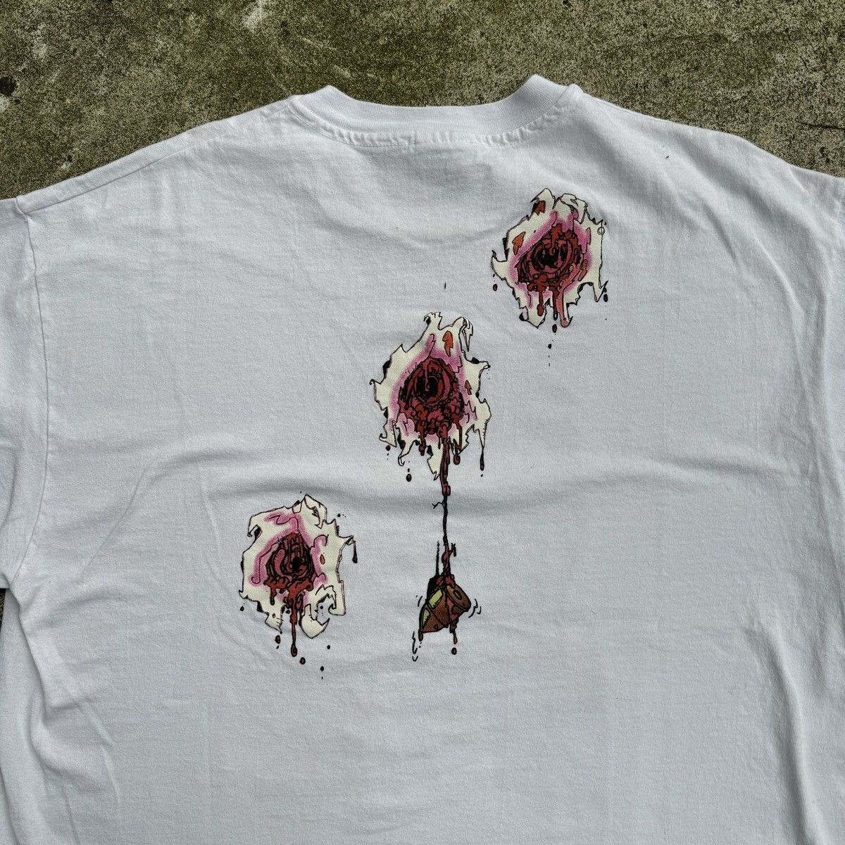Vintage 90s Keith Giffen Trencher Gun Shot Art Shirt ERD Grunge Size US XL / EU 56 / 4 - 5 Thumbnail