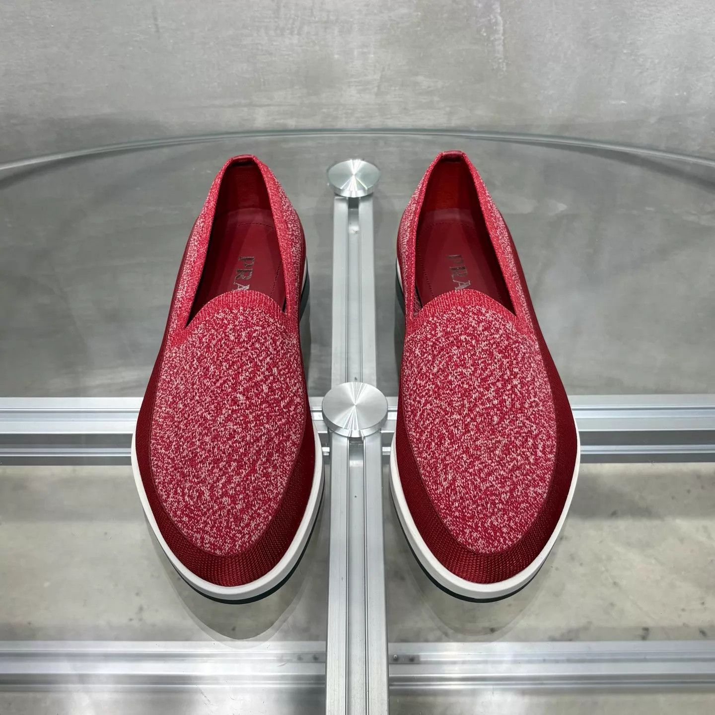 Prada Prada Red Slip-On 39 (New Without Box) Size US 5 / EU 37 - 1 Thumbnail