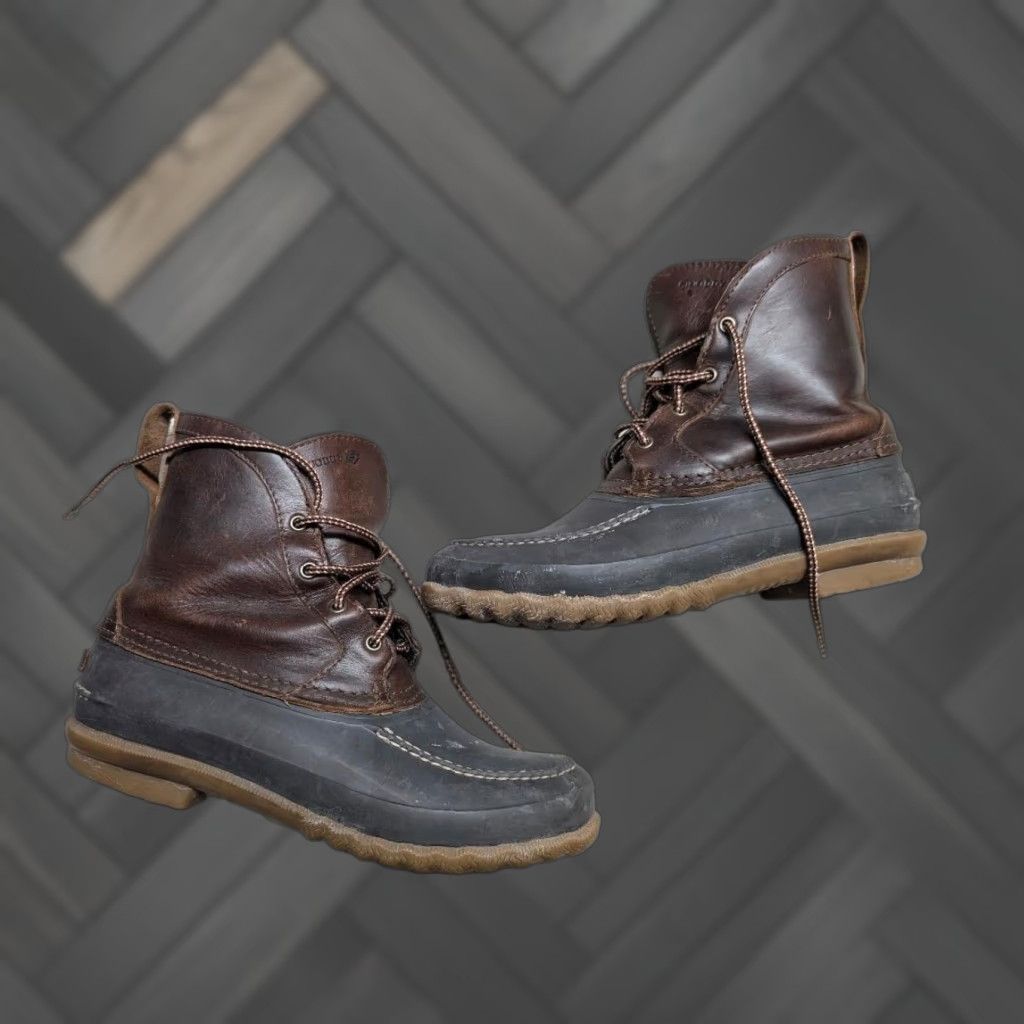 Quoddy Quoddy SPERRY duck boots 10 leather brown Mens Boot Duck Boots 10 Brown SPERRY Quoddy Duck Boots Mens 10 Brown Leather Rubber Shoes Boot Size US 10 / EU 43 - 1 Thumbnail