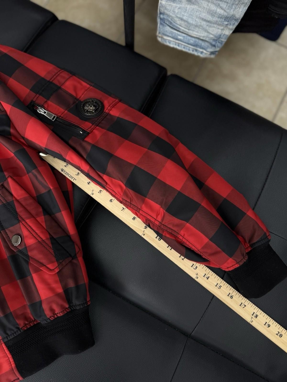 Versace Versace Gingham Bomber Jacket Red Size 52 $1975 RARE Size US L / EU 52-54 / 3 - 11 Thumbnail