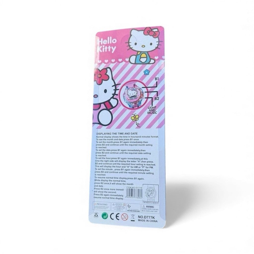 The Unbranded Brand Hello Kitty Pink & White Watch with Lights and Music Size ONE SIZE - 2 Thumbnail