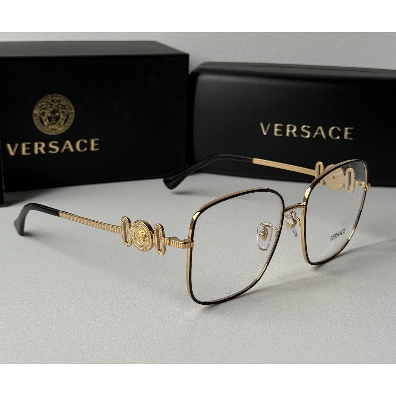 Versace NEW Versace VE1246D Black/Gold Eyeglasses Frames Size ONE SIZE - 5 Thumbnail