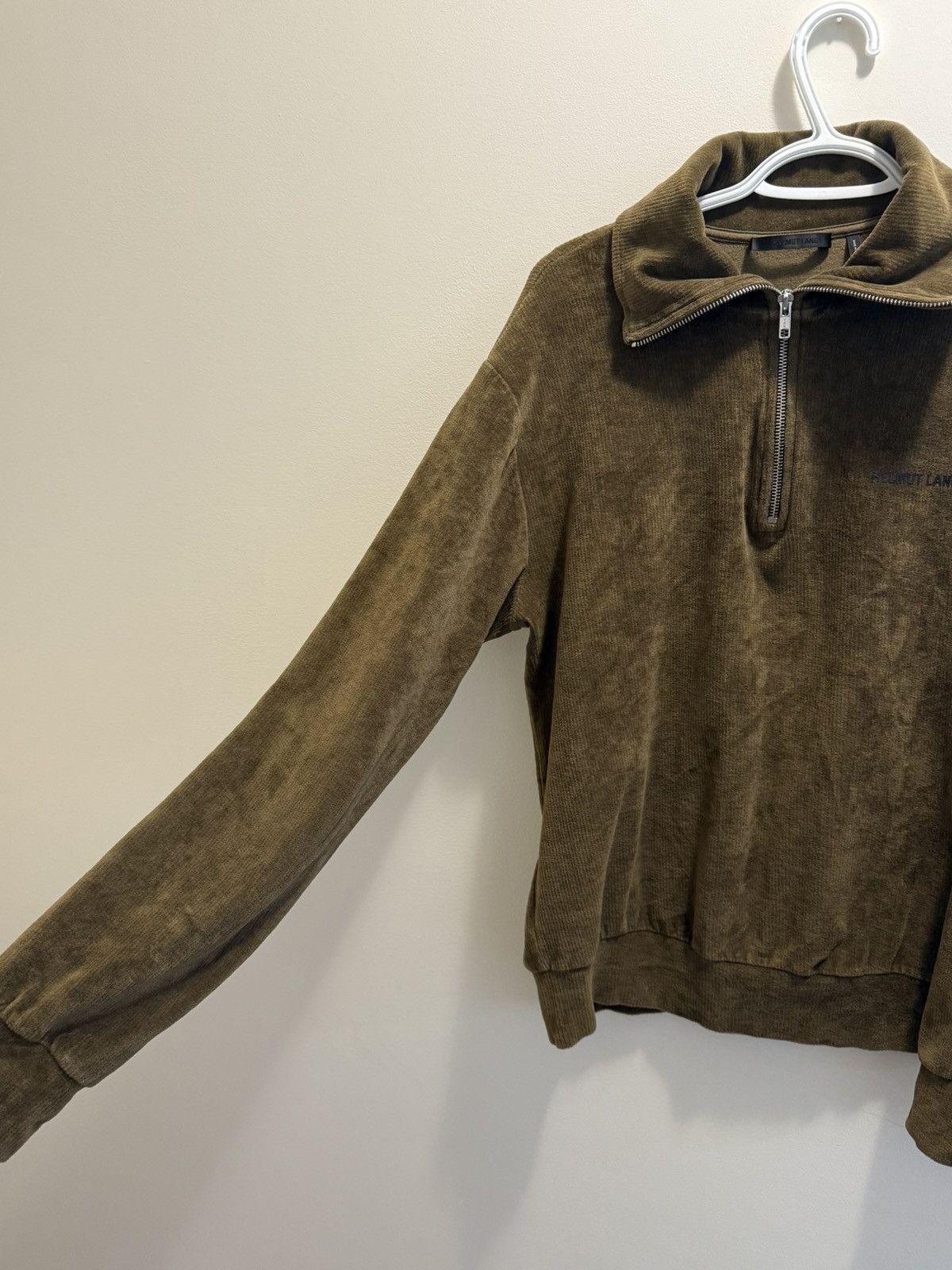 Helmut Lang Corduroy Quarter-Zip Sweater Size US S / EU 44-46 / 1 - 5 Thumbnail